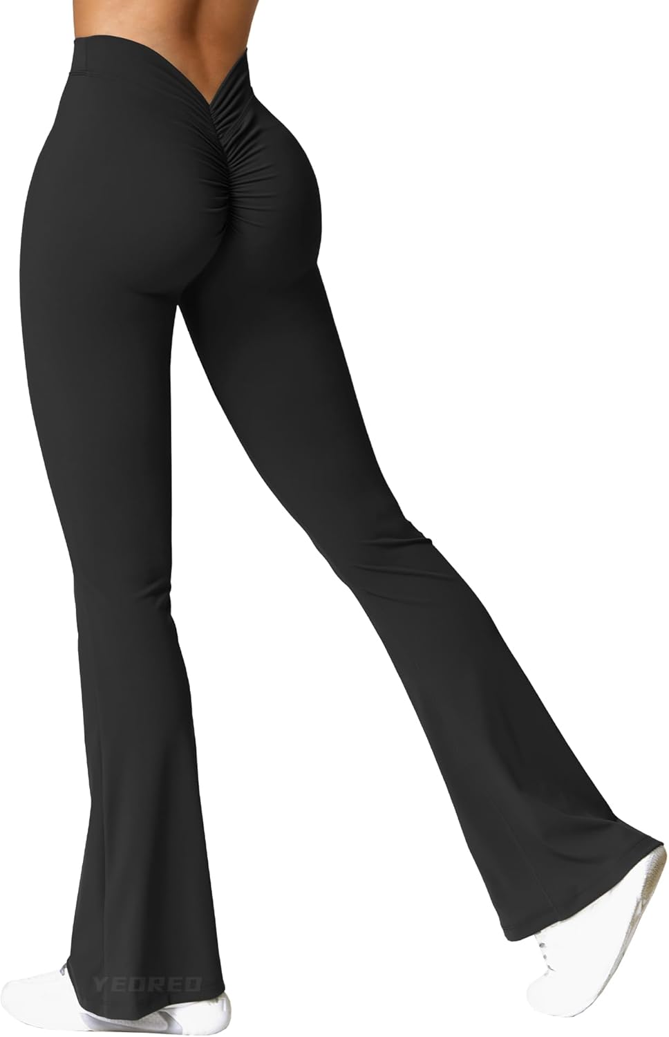 YEOREO Scrunch Flare Leggings Daze V Back Butt Lifting Wide Leg High Waist 31.5"...
