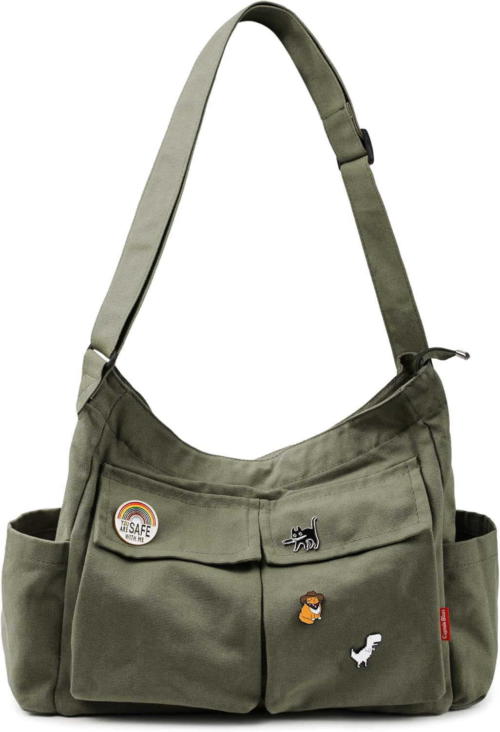 Black Shoulder Bag Boho Crossbody Bags For Women Canvas Hobo