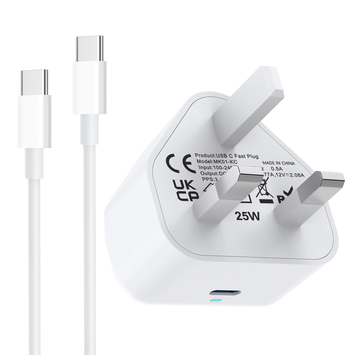 Samsung Charger,USB Type C Phone Charger Cable Fast Charge and Plug 25W PPS Supe...