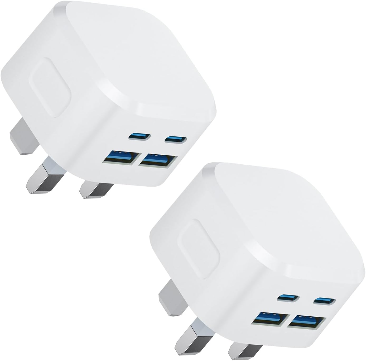 USB C Plug Fast Charge,2 Pack 40W 4-Port Multi USB and Type C Fast Charger Plug...