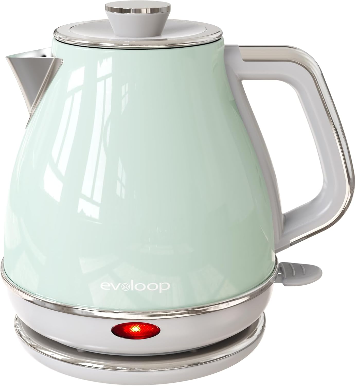 Electric Tea Kettle, 1500W /1.0L Hot Water Boiler Heater Pot, Retro Small Electr...