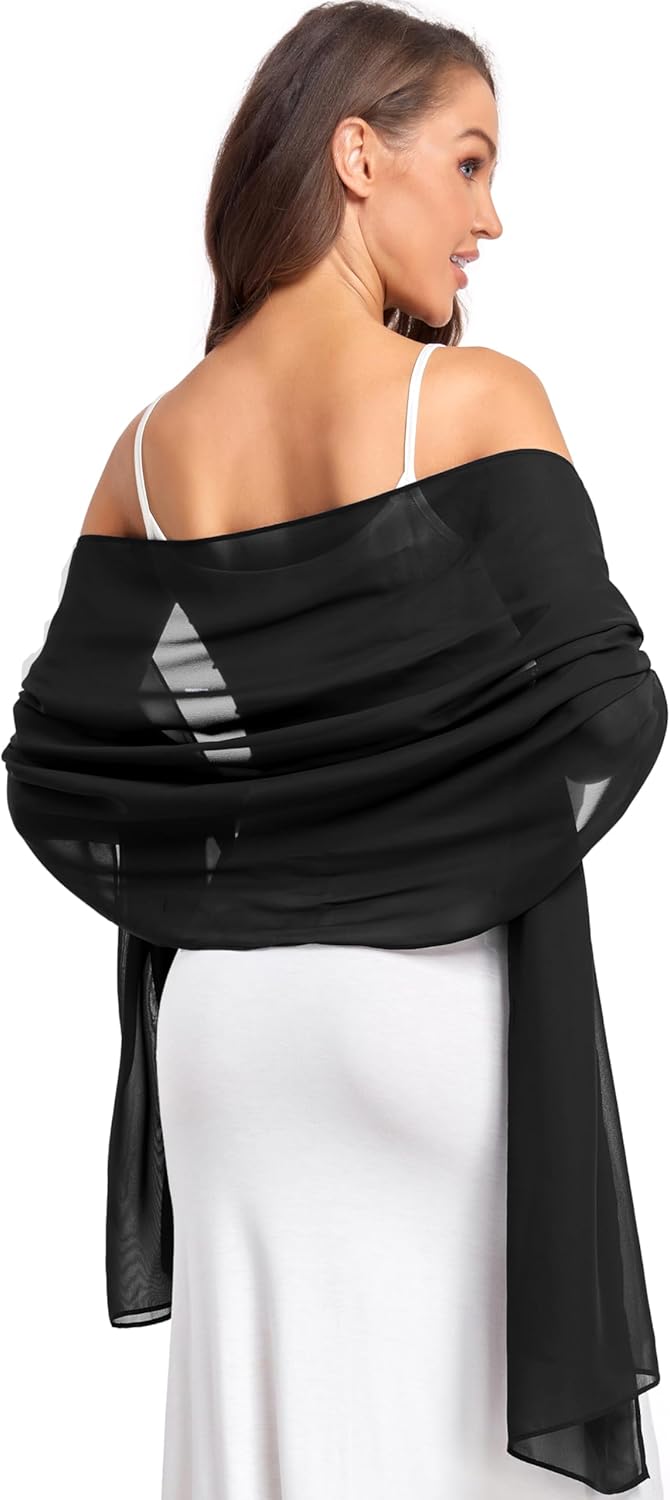 Soft Chiffon Scarfs Shawls and Wraps for Evening Dresses Wedding Shawl Wraps Bri...