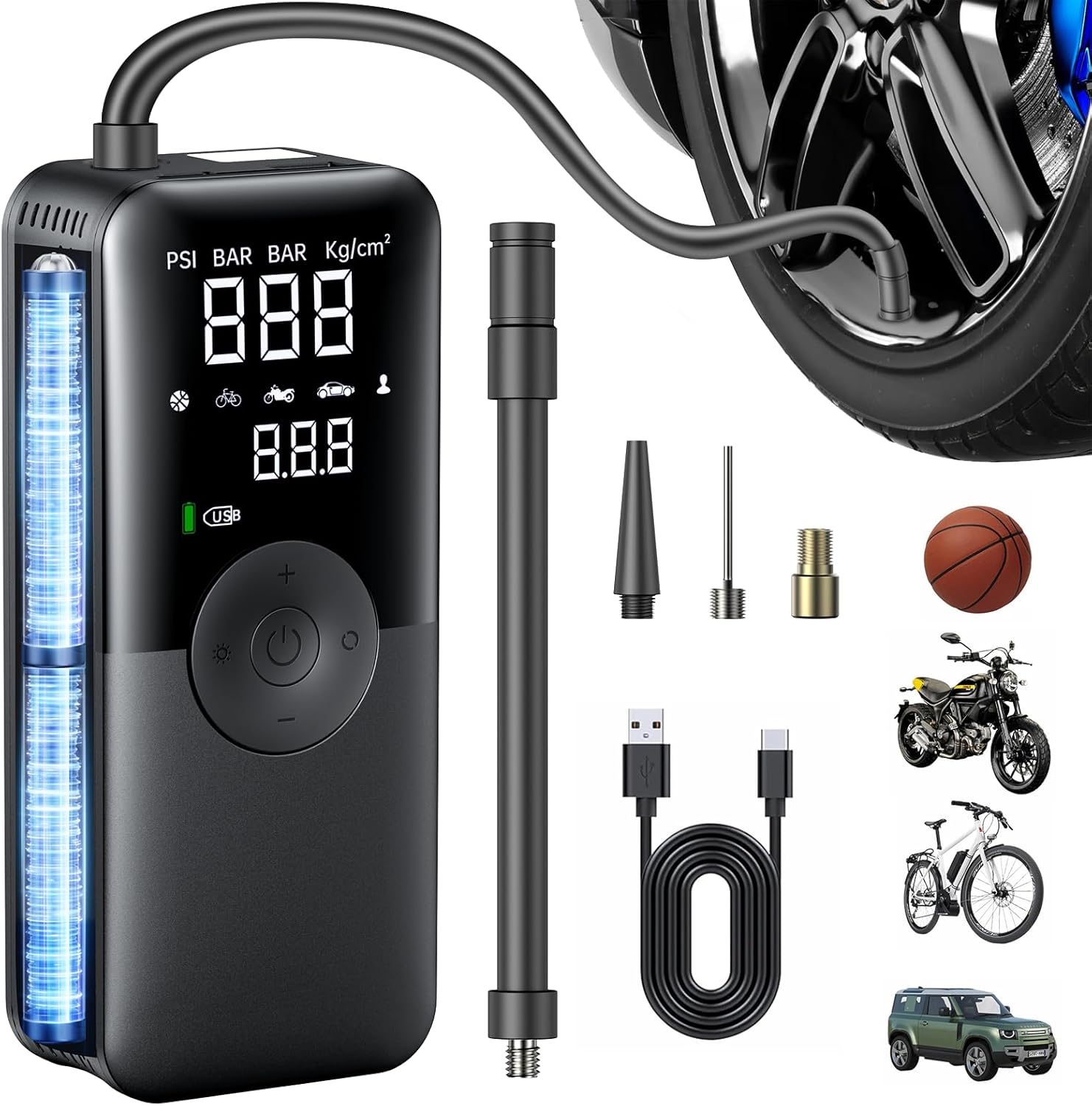 Tire Inflator Portable Air Compressor - Faster Inflation 150PSI & 20000mAh Cordl...