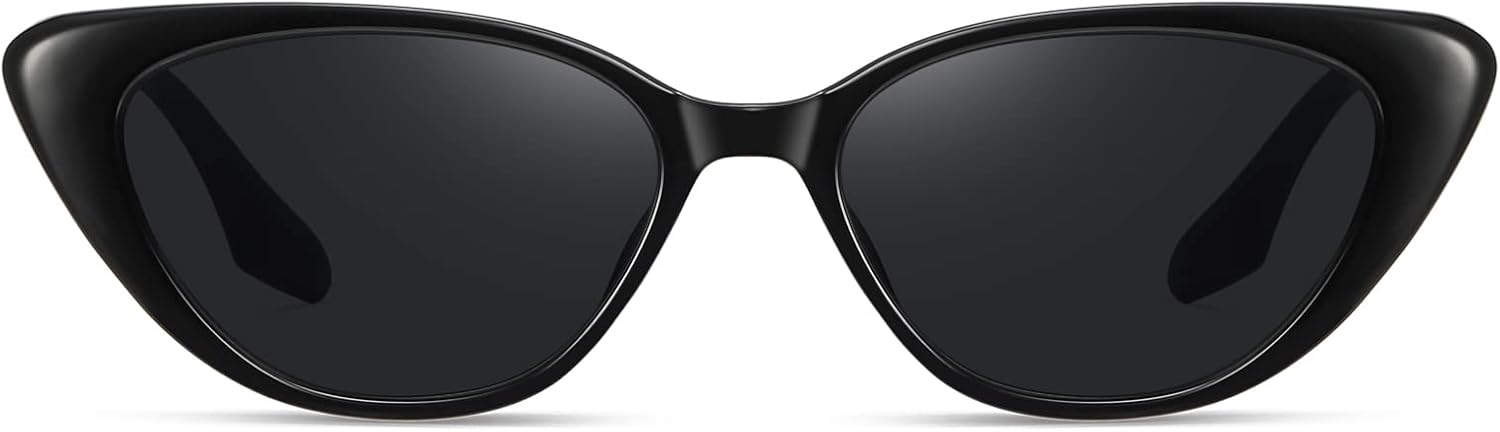 Retro Vintage Narrow Cat Eye Sunglasses for Women 90s Small Chic Style Trendy Su...