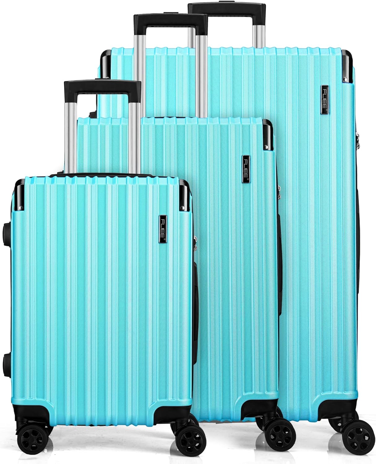 FLIEE Suitcase Set |4 Silent Dual Spinner Wheels |Lightweight Hard Shell Suitcas...
