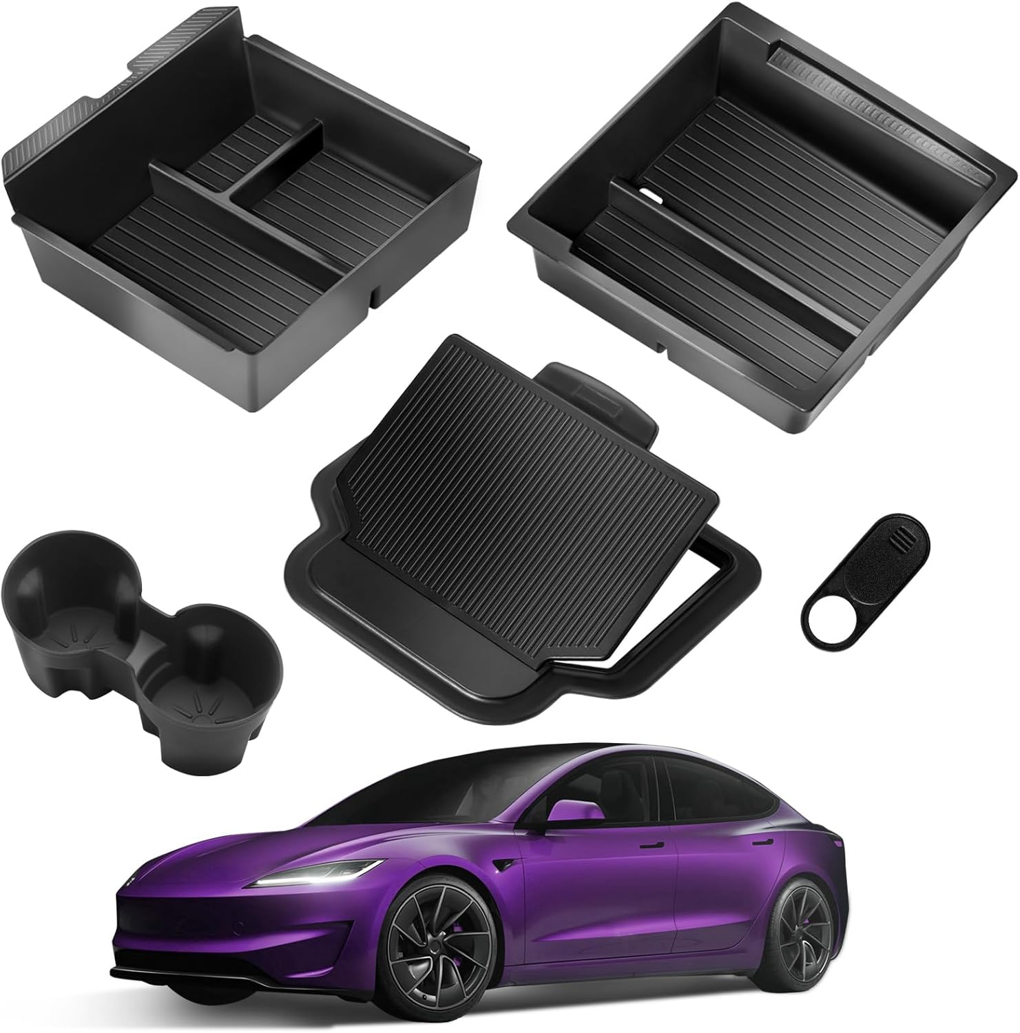 2025 Upgrade Center Console Organizer Tray for Tesla Model 3 Highland Accessorie...