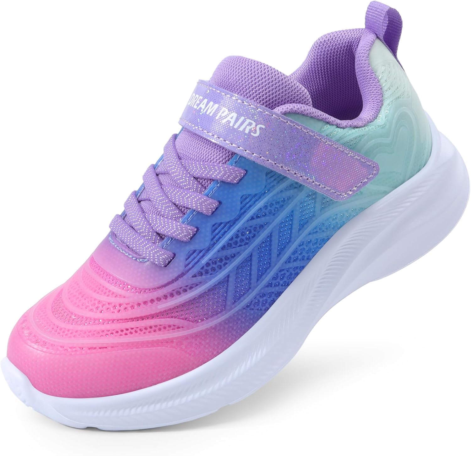 DREAM PAIRS Girls Shoes Kids Tennis Sparkle Ease Running Athletic Lightweight Sn...