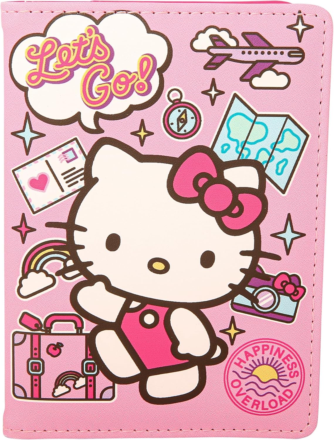 Hello Kitty Passport Holder for Travel Official License, Cute Passport Cover, Sa...