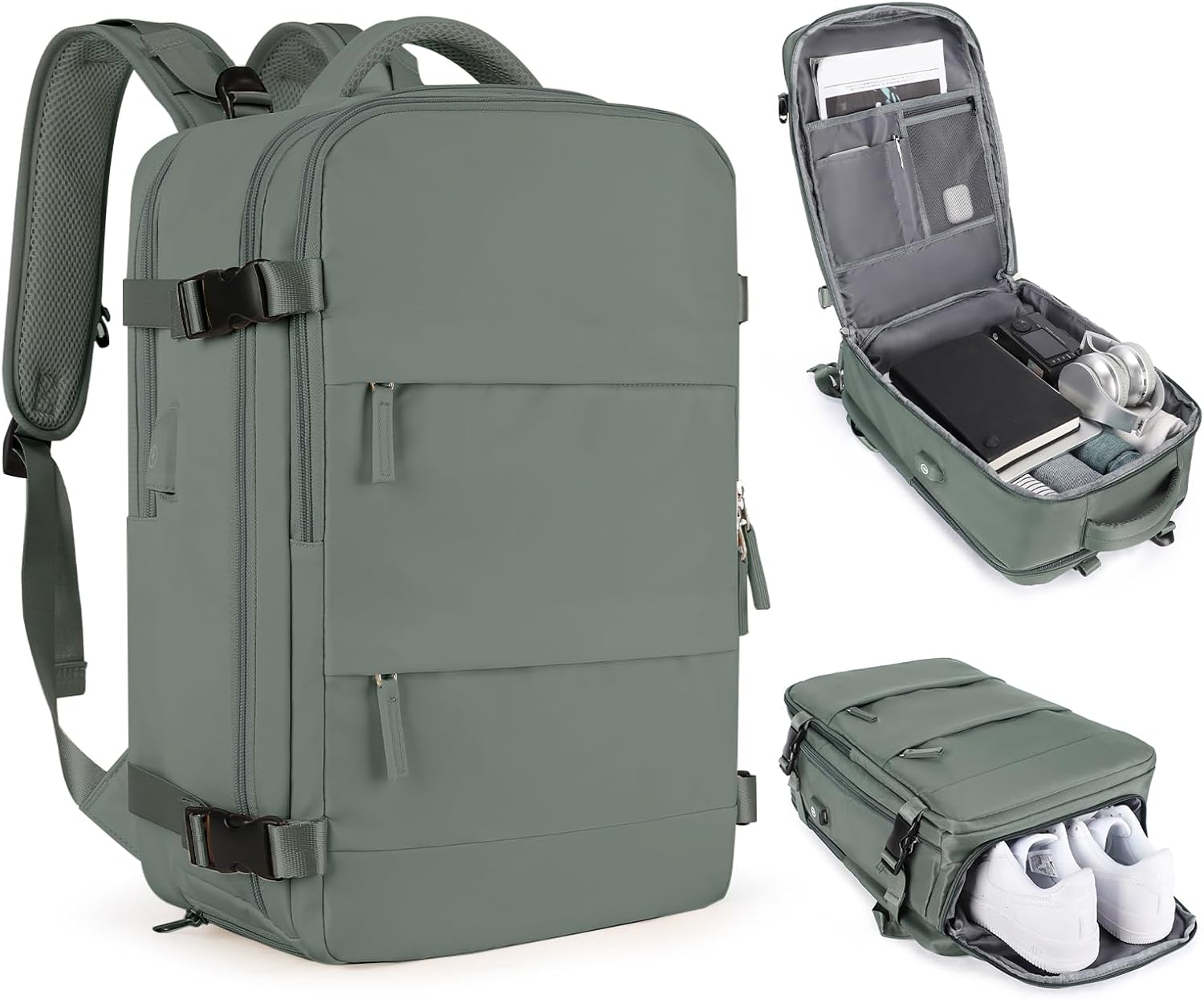 coofay Travel Backpack For Women Men Airline Approved Carry On Backpack Flight A...
