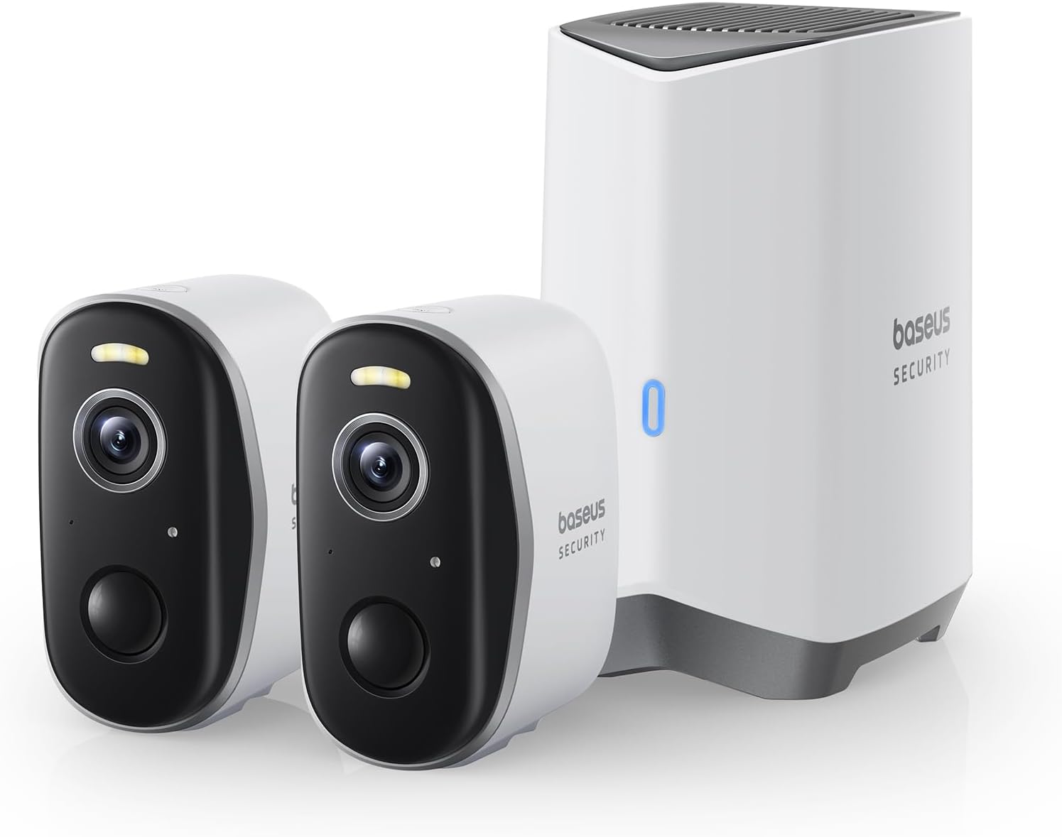 Baseus Wireless Cameras for Home Security, N1 2-Cam Kit with True 2K Clarity, No...