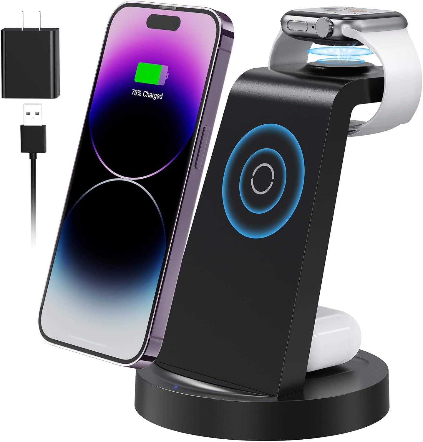 3 in 1 Charging Station for Apple Device, Wireless...