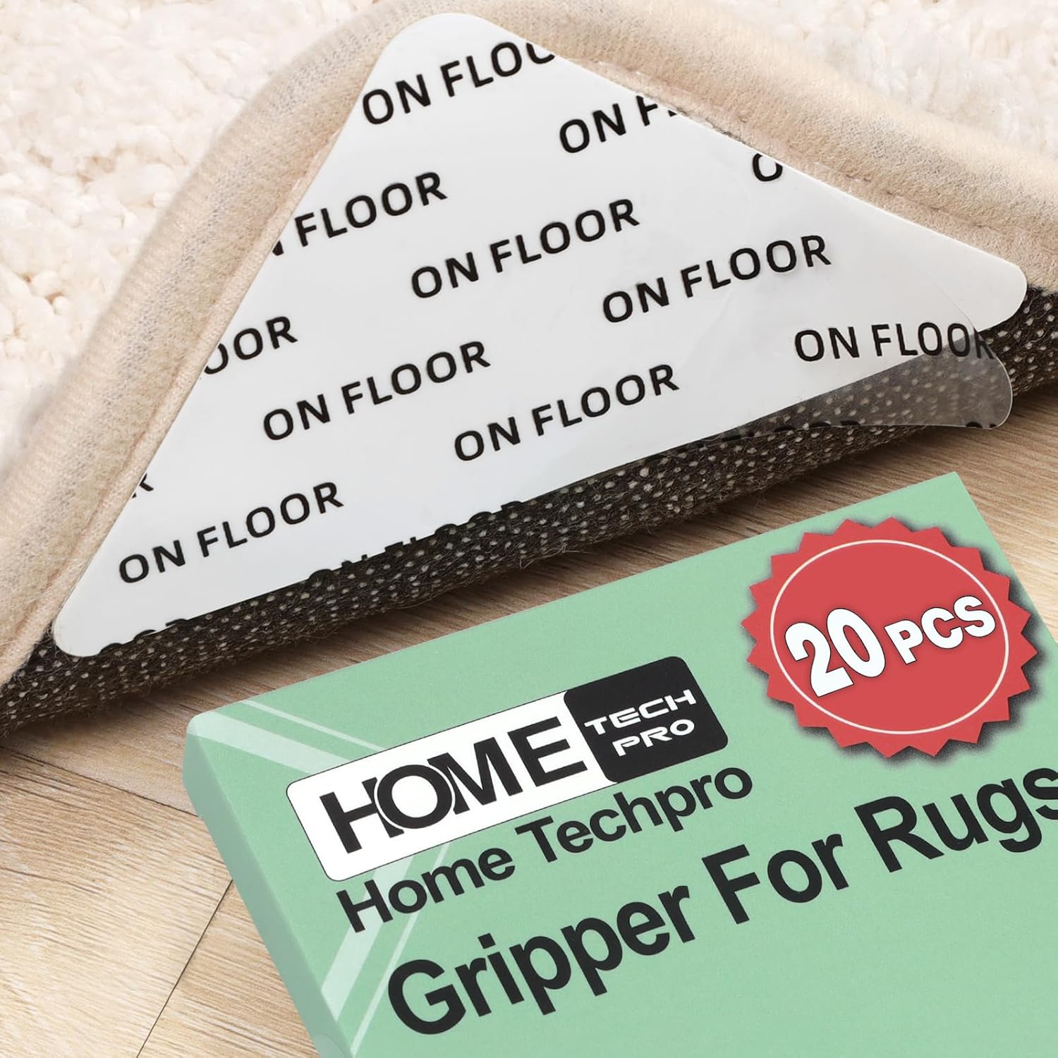 Home Techpro Rug Grippers, Special Grippers for Hardwood Floors, Innovative Unde...