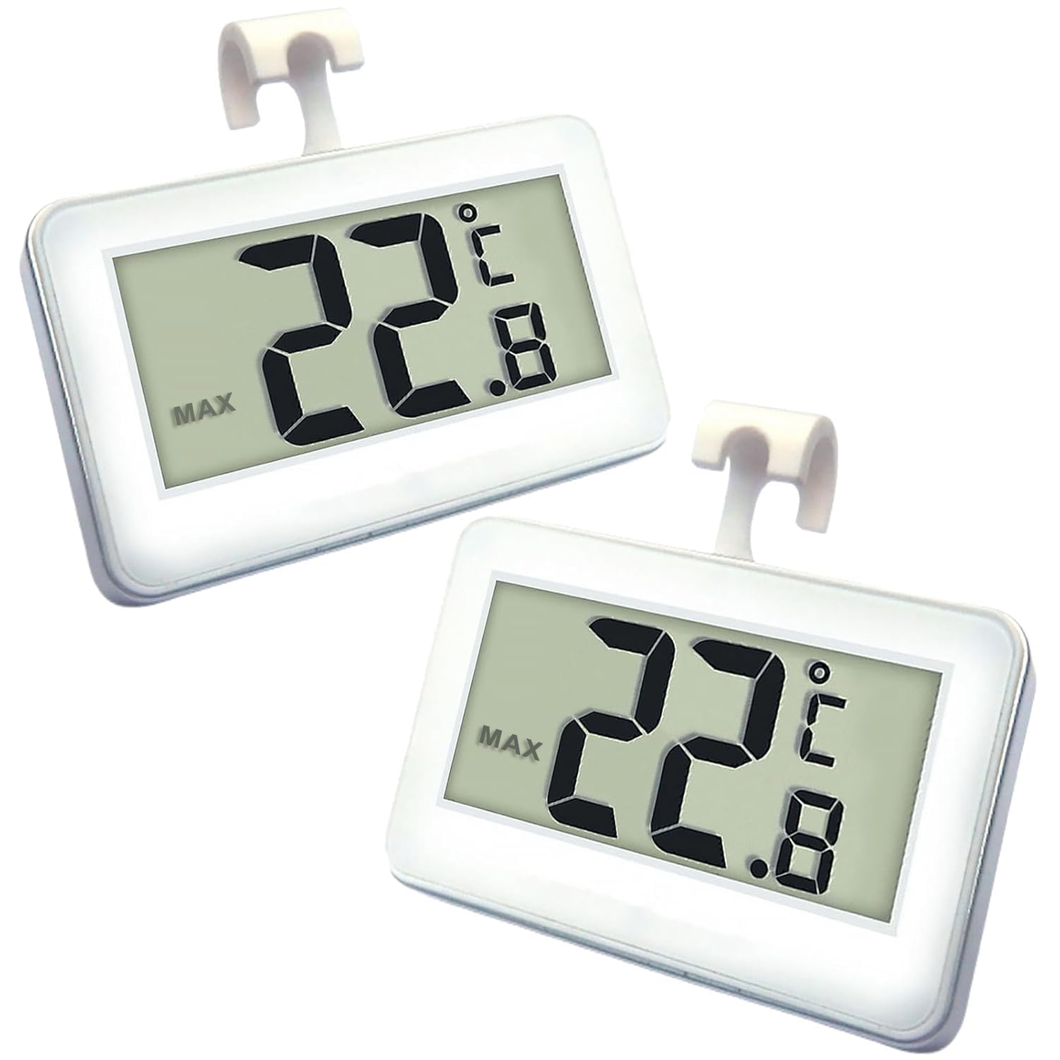 Fridge Thermometer Digital Refrigerator Thermometer, Suplong 2 Sets Digital Wate...