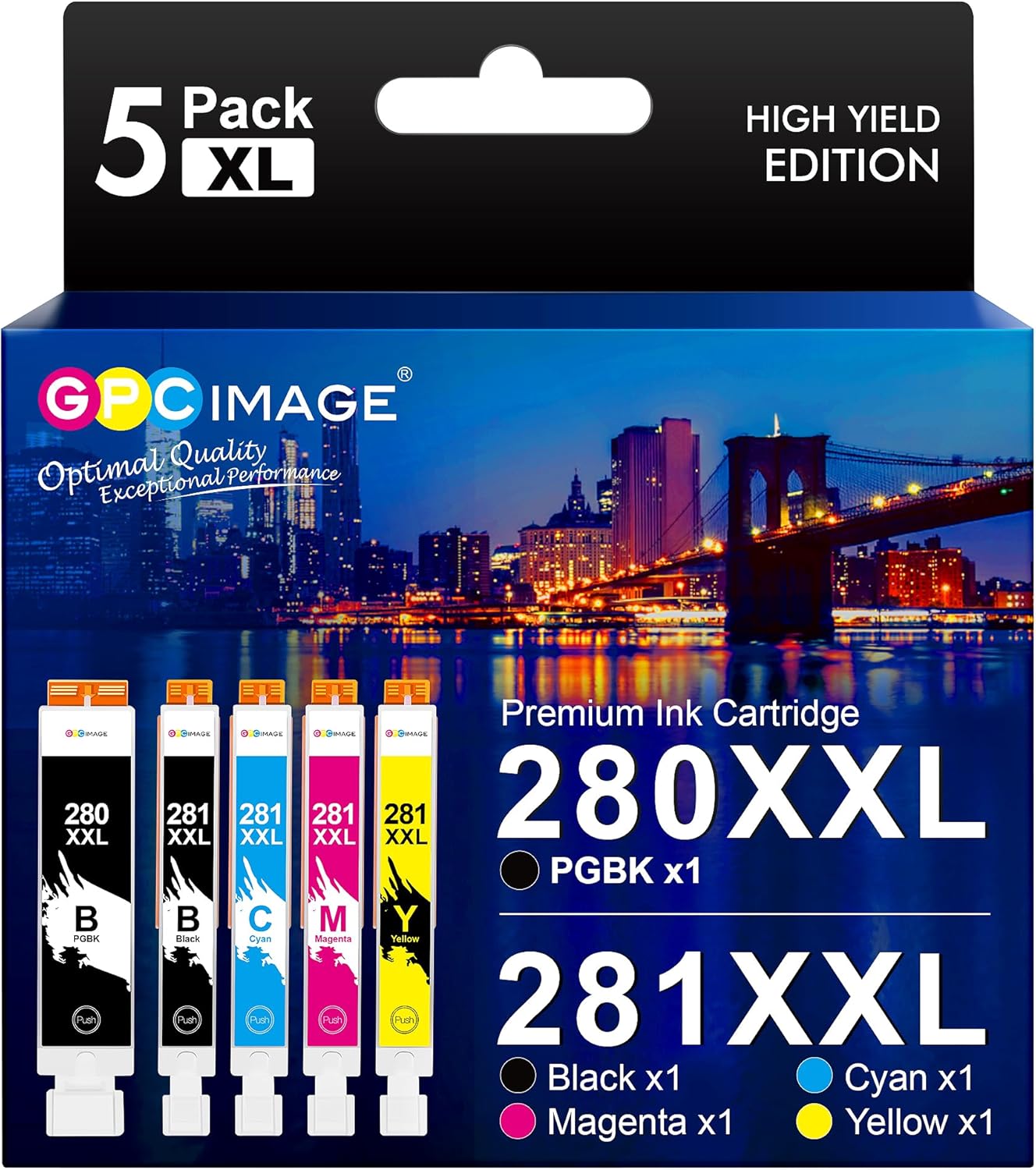 GPC Image Compatible Ink Cartridge Replacement for Canon PGI-280XXL CLI-281XXL,...