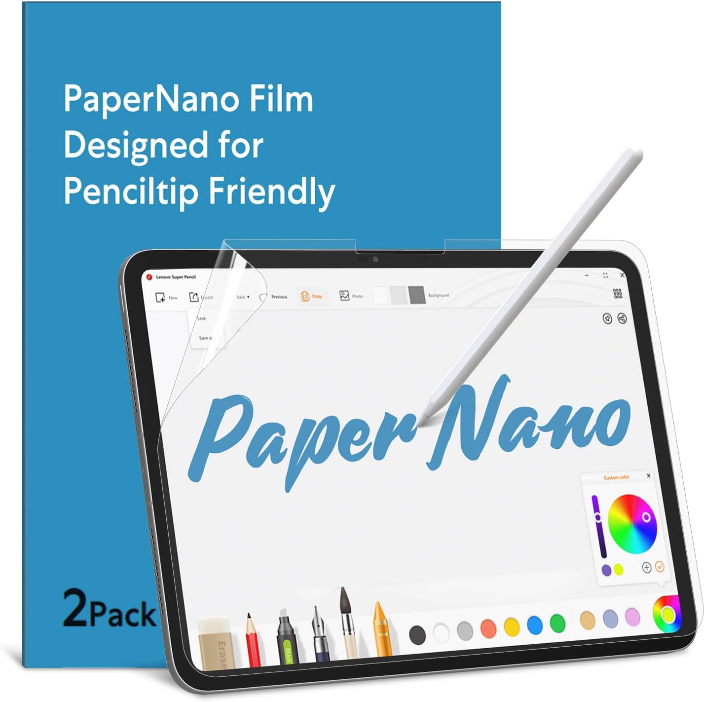 MOBDIK 2 Pack Paperfeel Screen Protector Compatible with iPad 11th / 10th Genera...