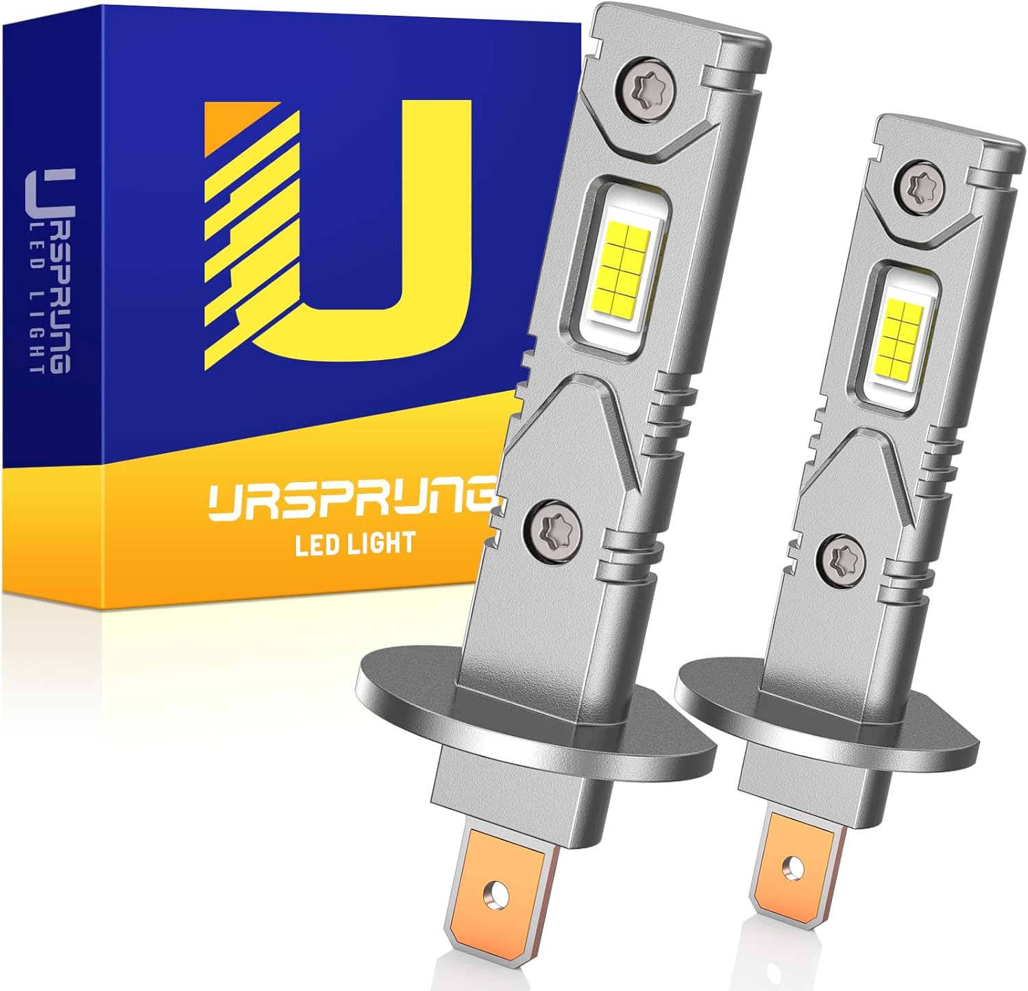 Ursprung Upgraded H1 Bulbs, 26000LM 700% Super Brighter, 6500K No Adapter Requir...