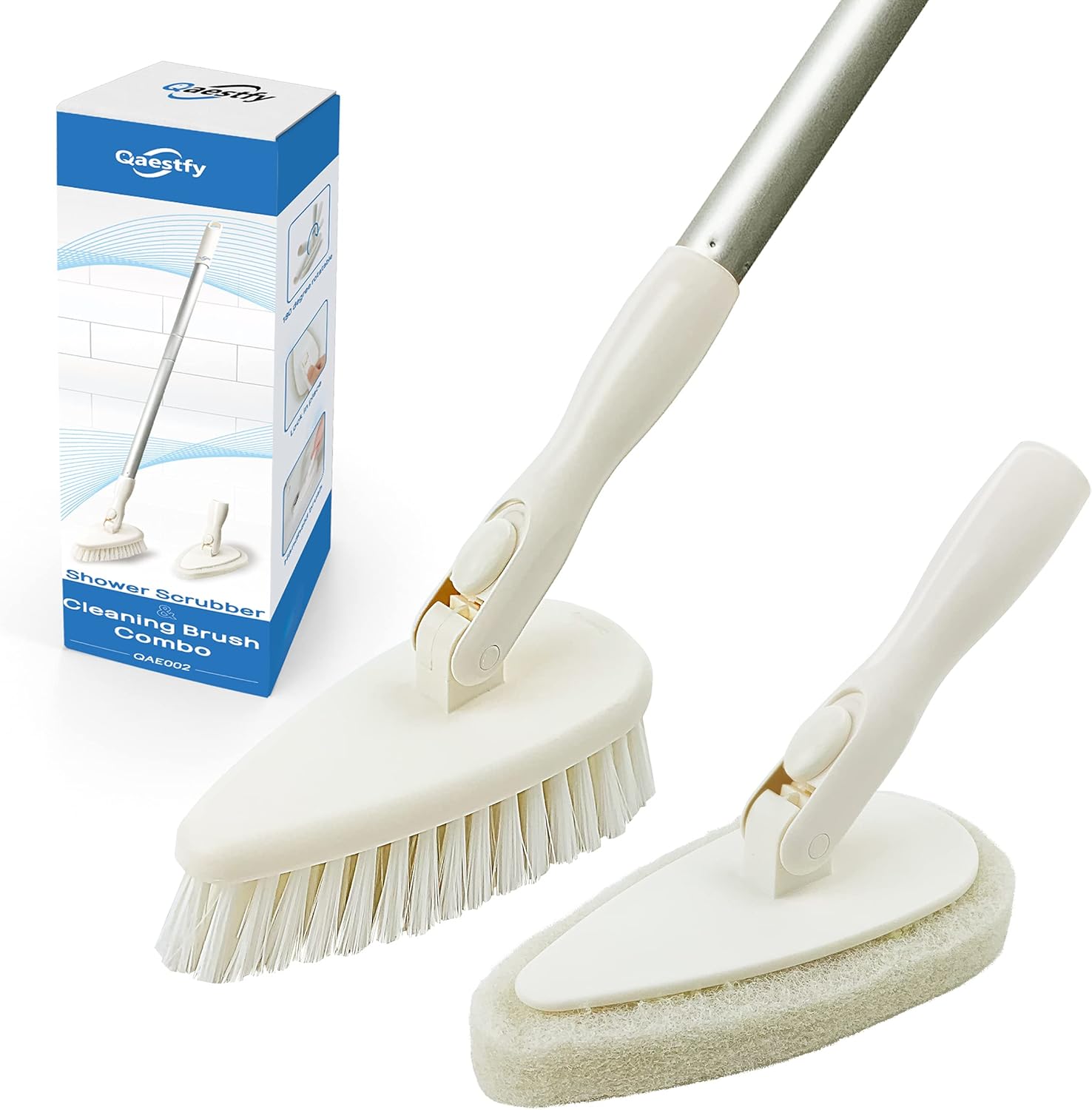 Qaestfy Shower Cleaning Brush and Scrubber Scourer...