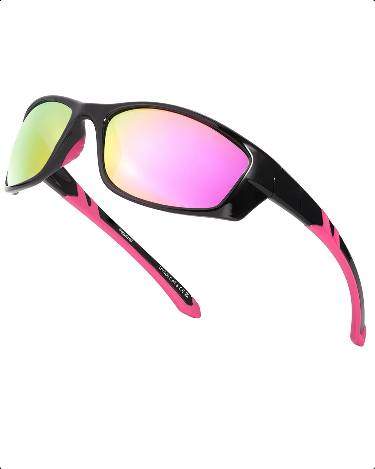 Myiaur Women Sports Sunglasses for Running Cycling UV400 Protection Polarized Le...