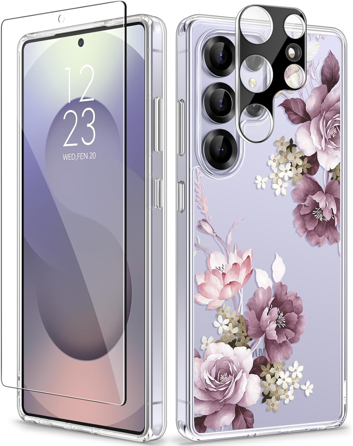 GVIEWIN for Samsung Galaxy S25 Ultra Case, [Screen & Camera Lens Protector][Non...