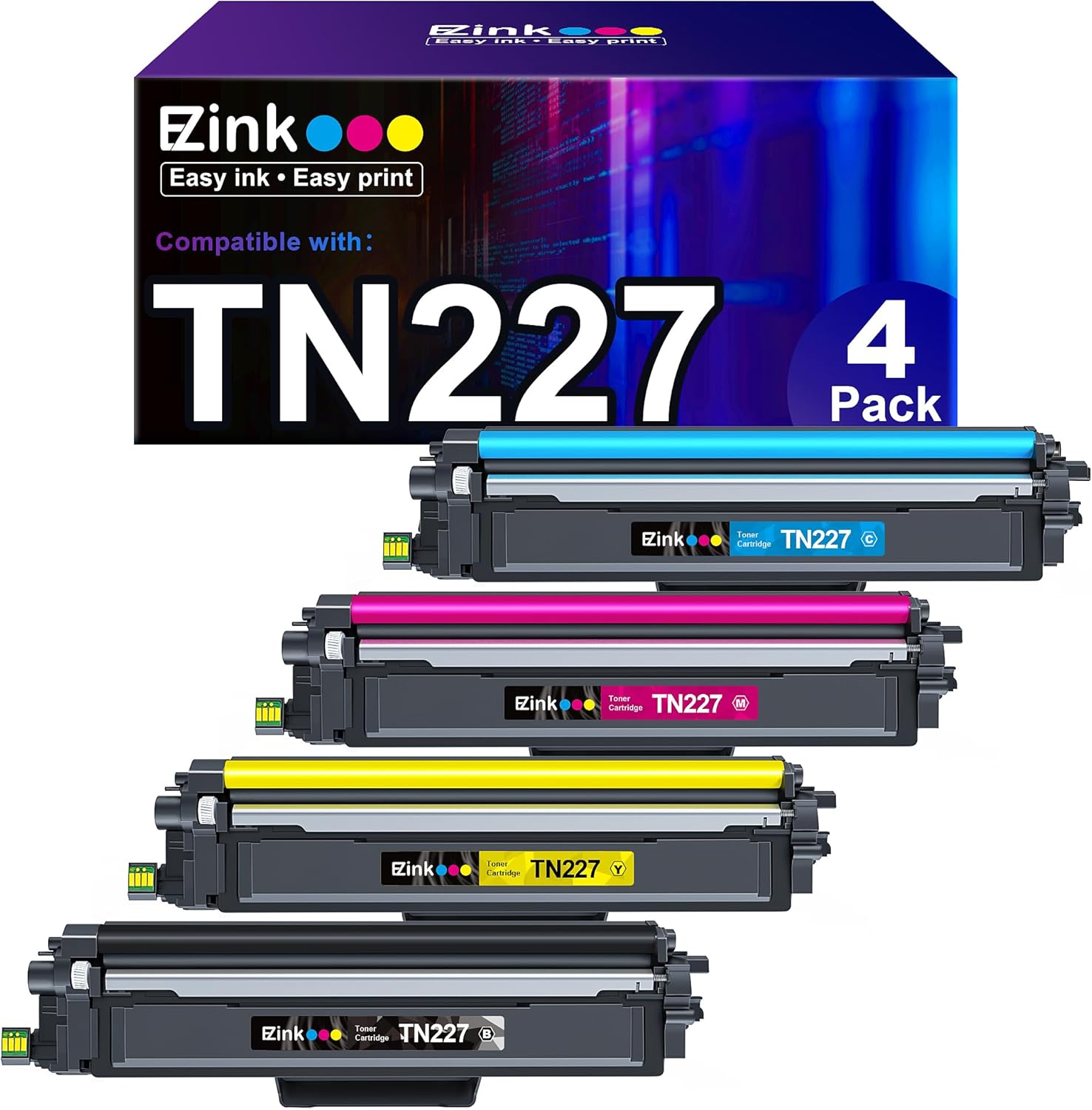 E-Z Ink TN227 Compatible Toner Cartridge Replacement for Brother TN227 TN227BK T...