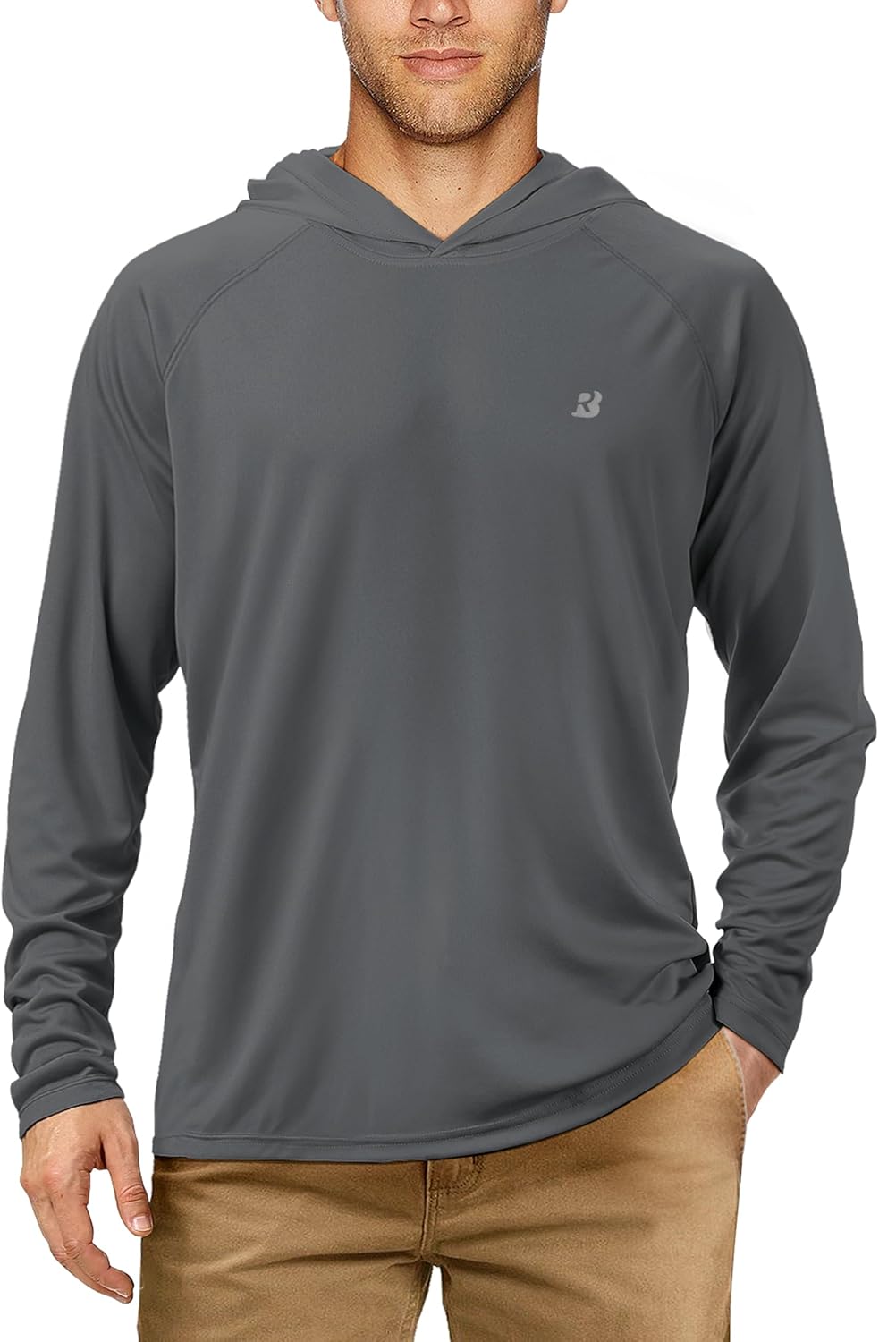 Roadbox UPF 50+ Fishing Shirts for Men, Long Sleeve UV Sun Protection Hoodie, Ou...