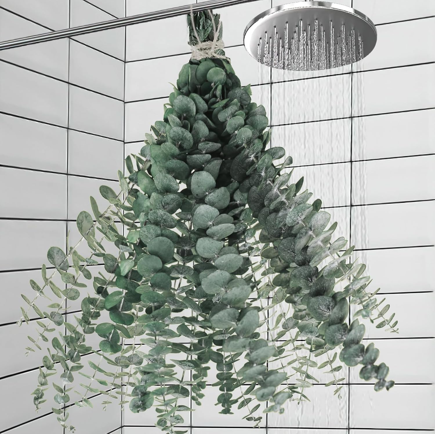 11 PCS Real Dried Eucalyptus for Shower & Bathroom Decor - 17'' Large Natural Fr...