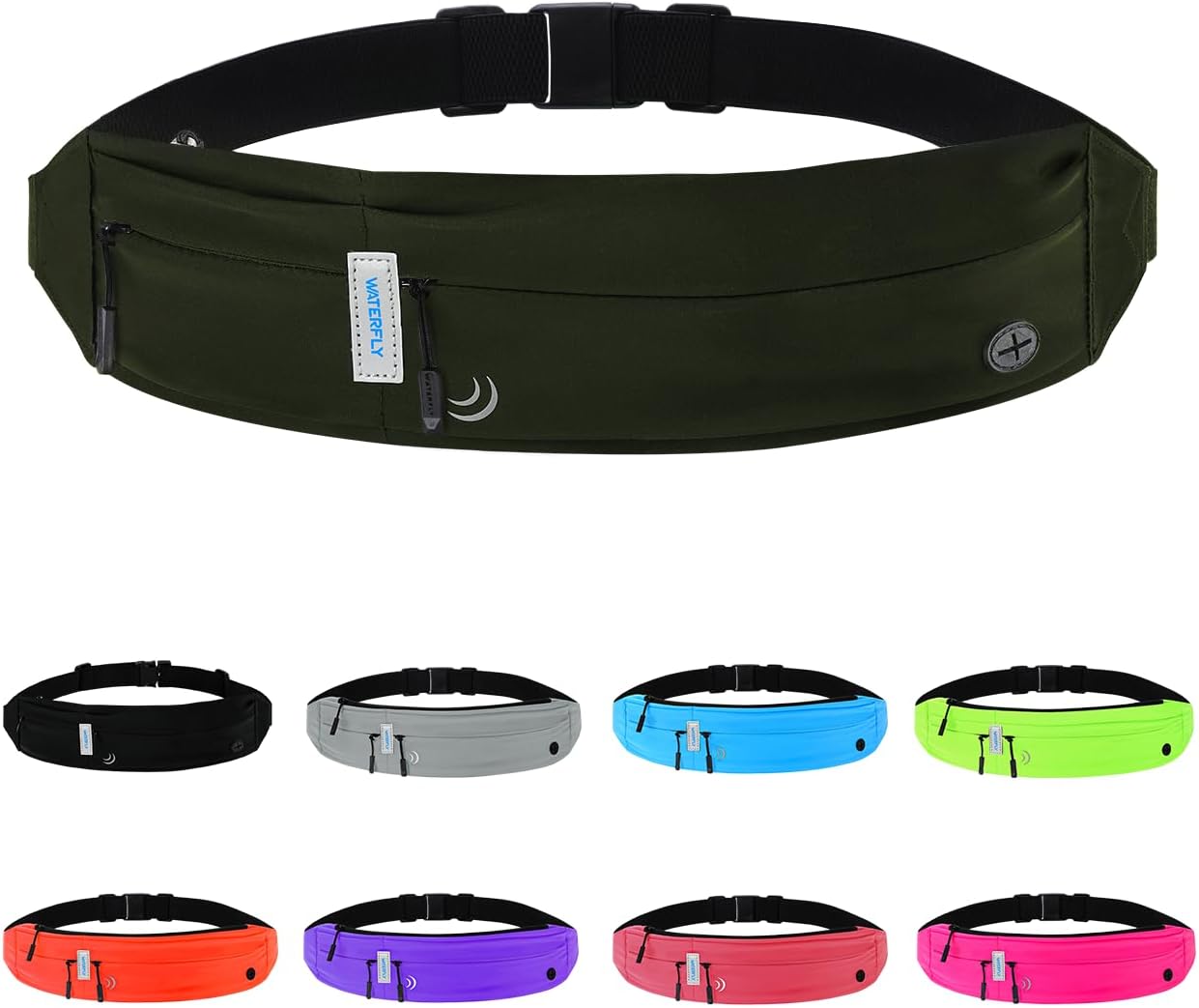 Waterfly Running Belt Bum Bag: Runner Marathon Jogging Waist Pack Sport Workout...