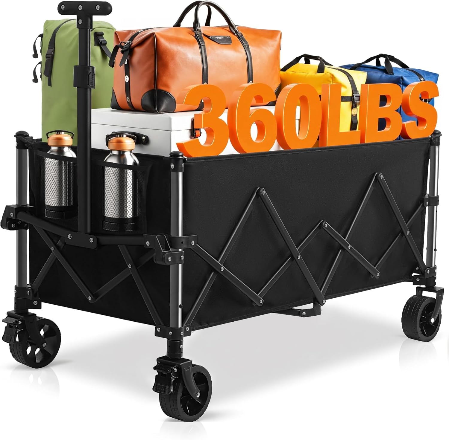 Favoyard Collapsible Wagon Carts Foldable 220L & 360LBS Portable Folding Wagons...