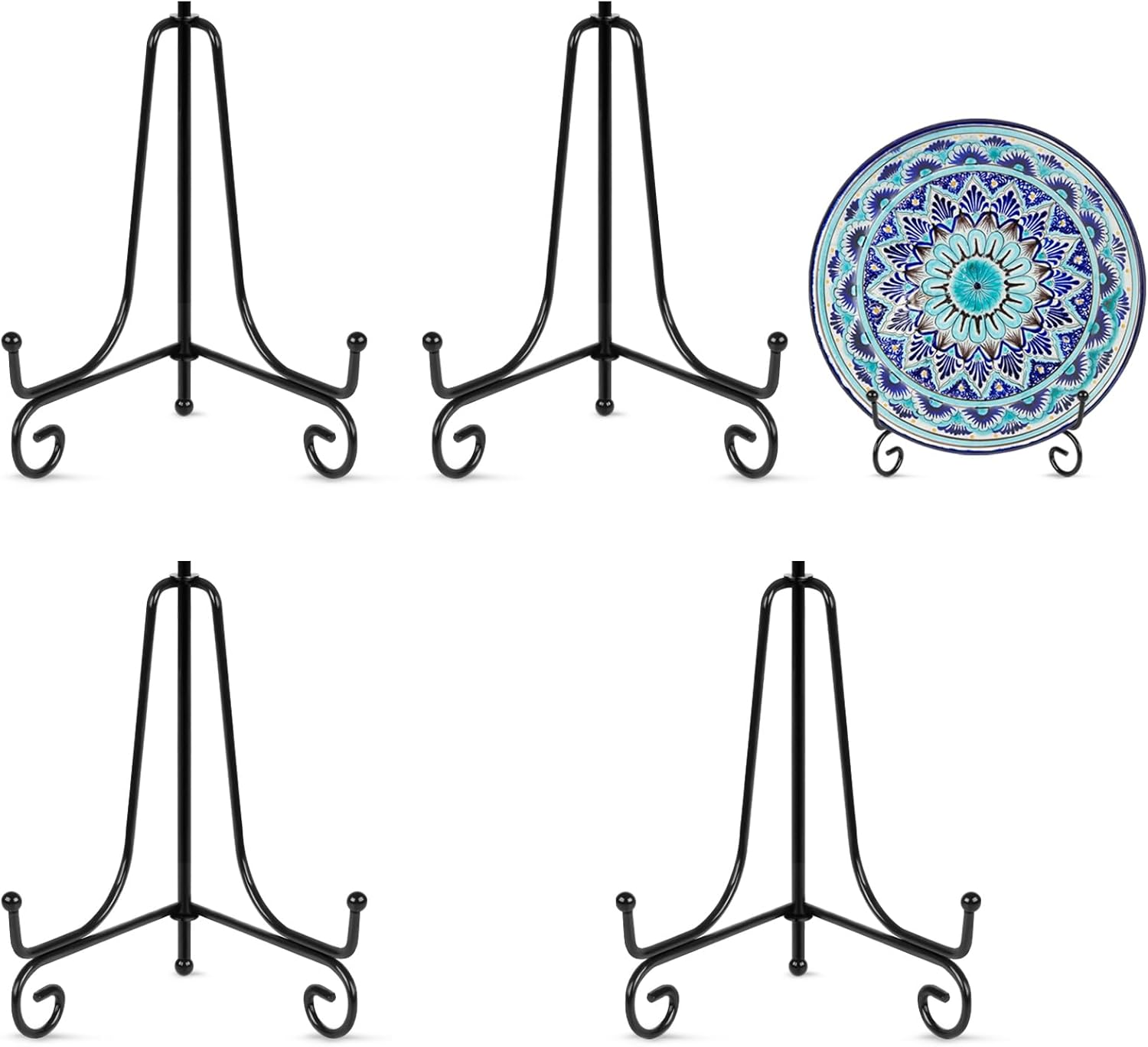 vivinin 5 Pack Plate Stands For Display,Plate Holder 6 '',Picture Frame Stand of...