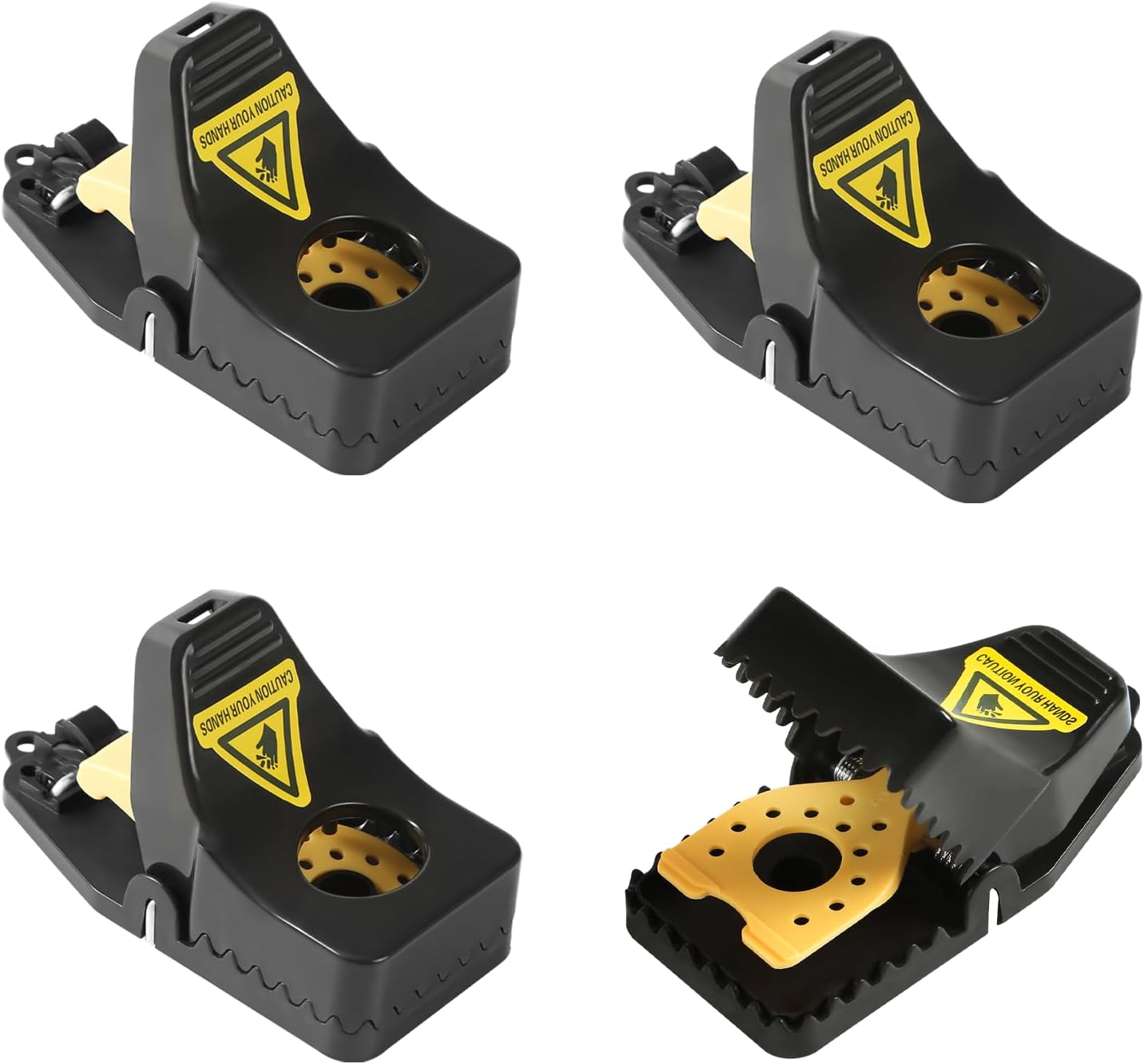 RnCop Reusable Mouse Trap, 4 Pack Heavy Duty High Sensitive Mice Catcher, Safe a...