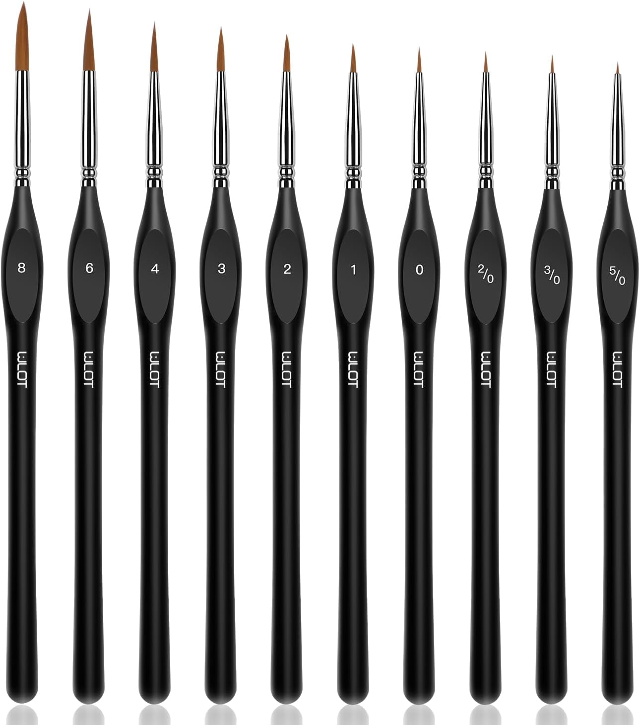 Fine Detail Brushes with Triangular Handles,10 Miniature Brush for Fine Detailin...