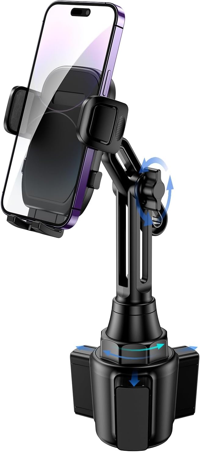 Cup Phone Mount for Car, [Upgraded Version] Universal Cup Phone Cradle Holder wi...
