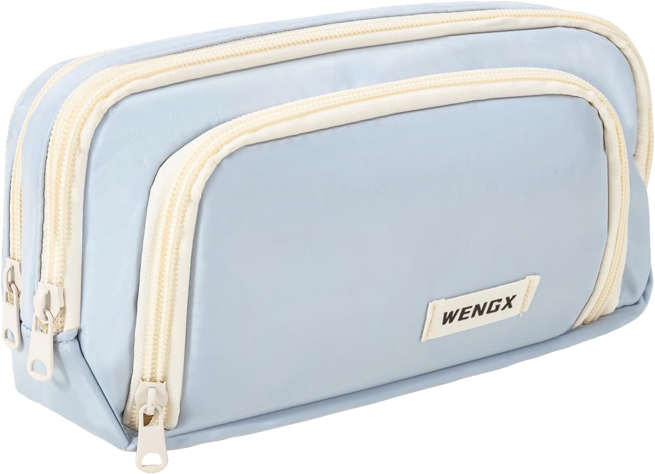 Large Capacity Pencil Case,Zip Smooth Pencil Pouch for Girls Boys with 4 Compart...