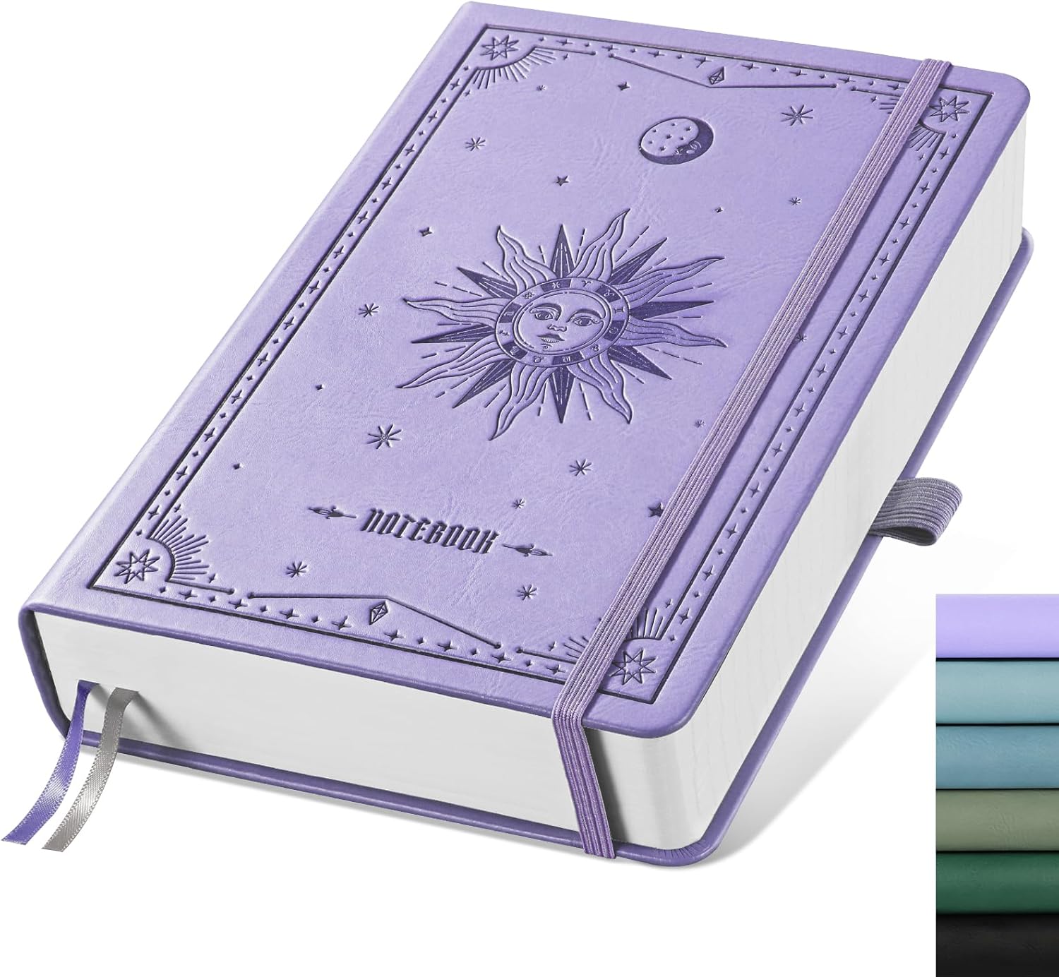 EMSHOI A5 Notebook Lined Journal - 320 Numbered Pages, 100gsm Thick Notepad, Har...