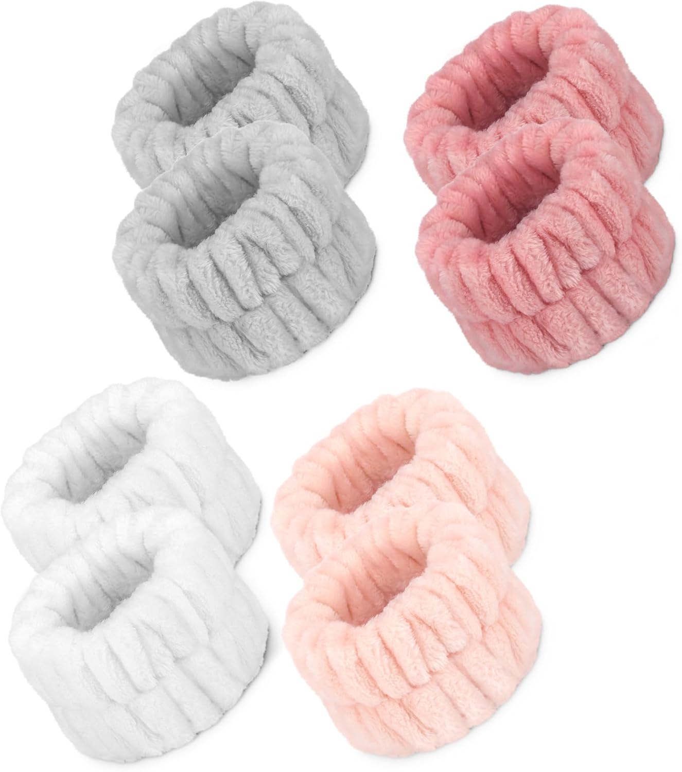 Crosize 8 Pcs Microfiber Wrist Bands for Washing Face, Women's Absorbent Face Wa...
