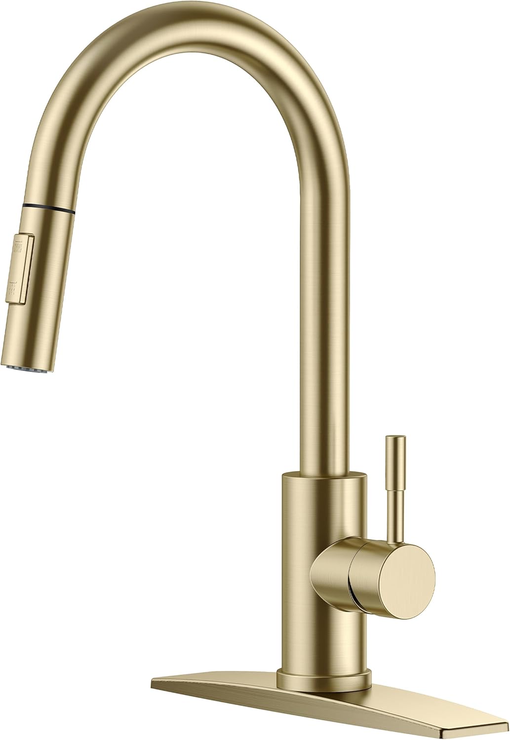 FORIOUS Gold Kitchen Faucet with Pull Down Sprayer, High Arc Modern Classic Sink...