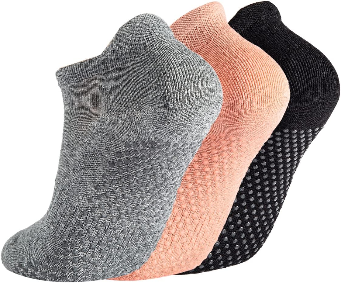 Breslatte Grip Socks Pilates Socks with Grips for Women Non Slip Grippers Womens