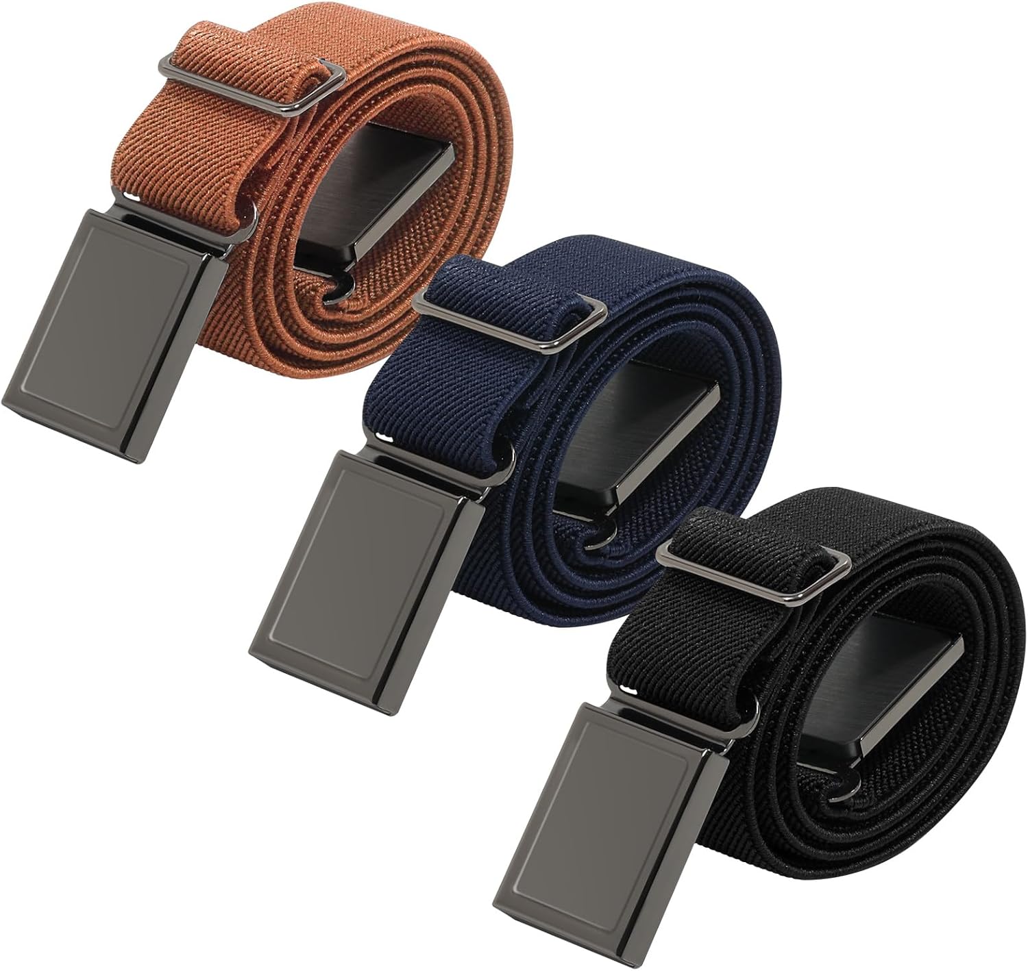 AWAYTR 3 PCS Kids Adjustable Magnetic Belts - Easy to Use Magnetic Buckle Belt f...