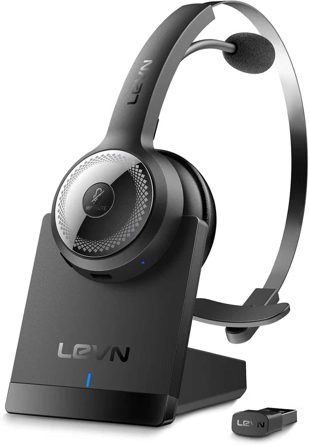 LEVN Bluetooth 5.0 Headset, Wireless Headset with...