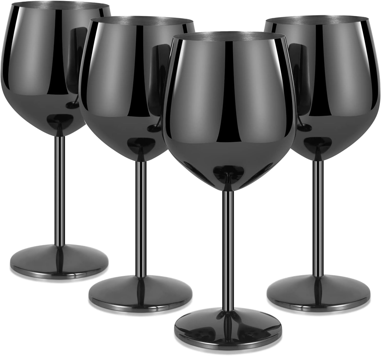 Livole Unbreakable Wine Glasses, 18oz 550ml Elegant Stainless Steel Wine Glasses...
