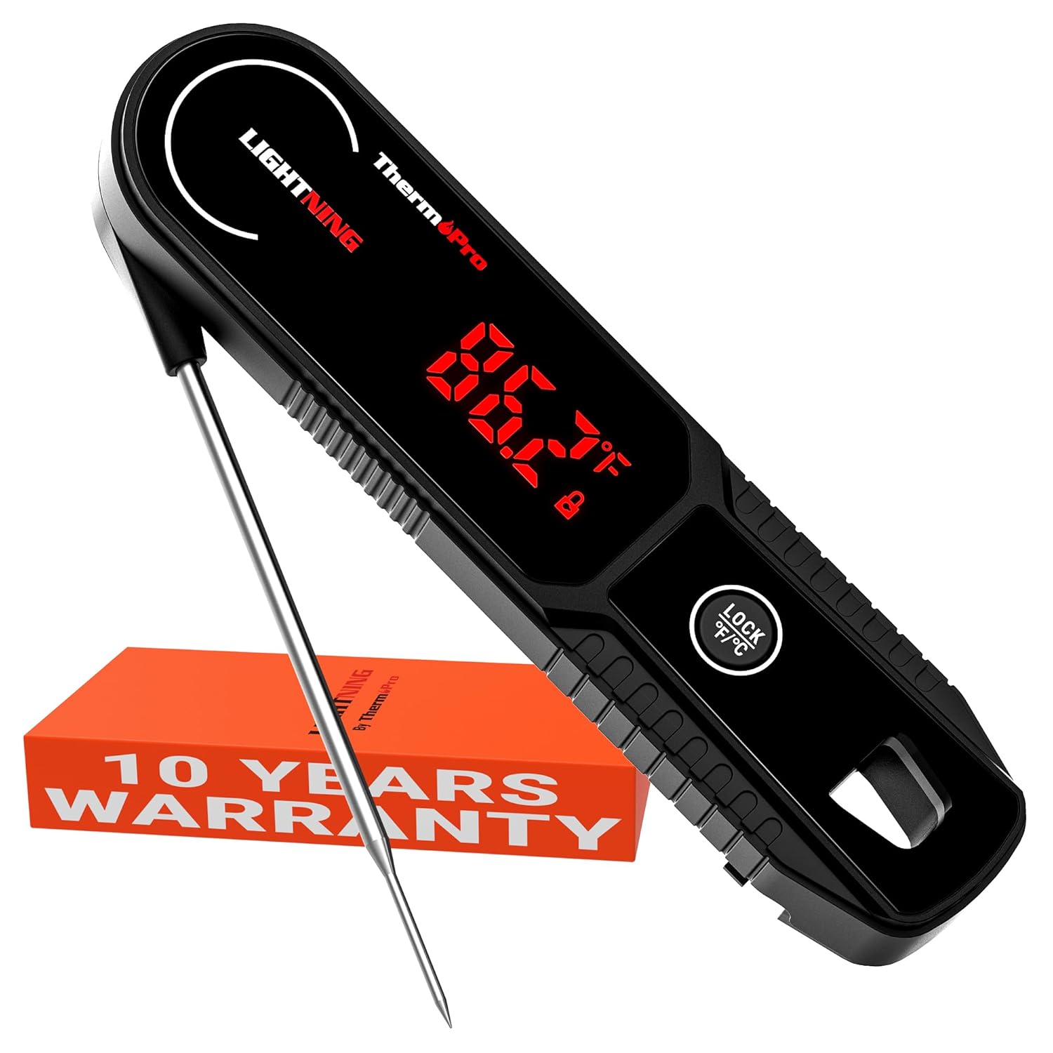 ThermoPro Lightning 1-Second Instant Read Meat Thermometer, Kitchen Food Thermom...
