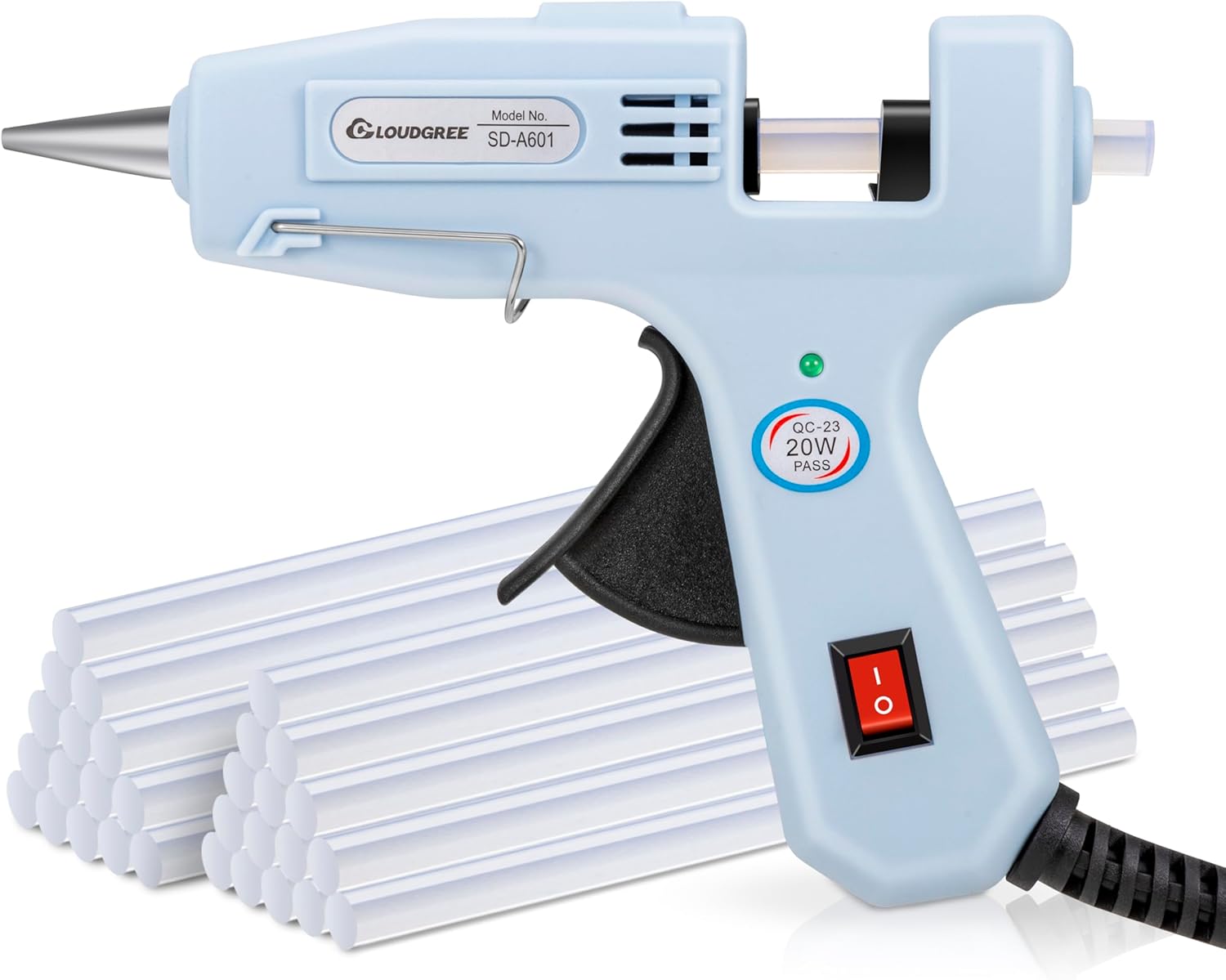 Generic SD-A-601 20W Mini Hot Melt Glue Gun with 30 Glue Sticks for Crafts & Rep...