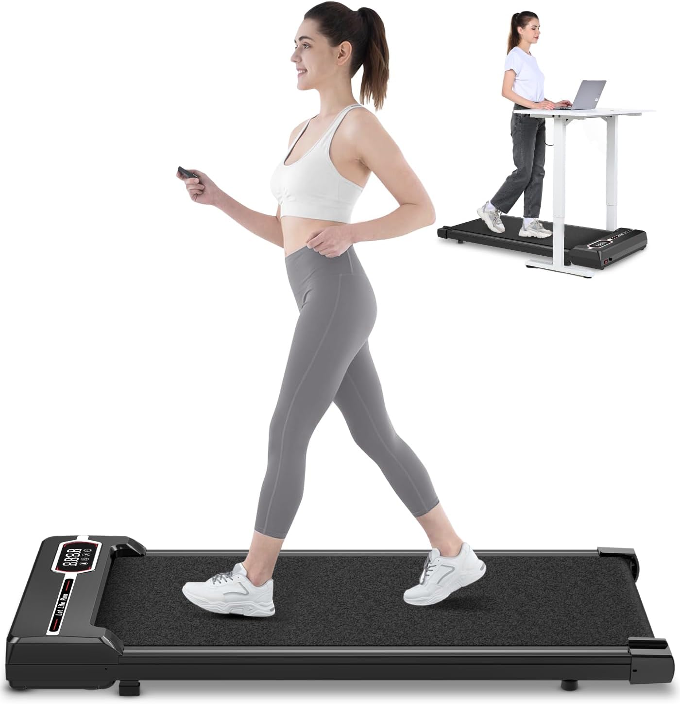 HomeFitnessCode Walking Pad Treadmill, Treadmills for Home, 2.5HP Portable Elect...