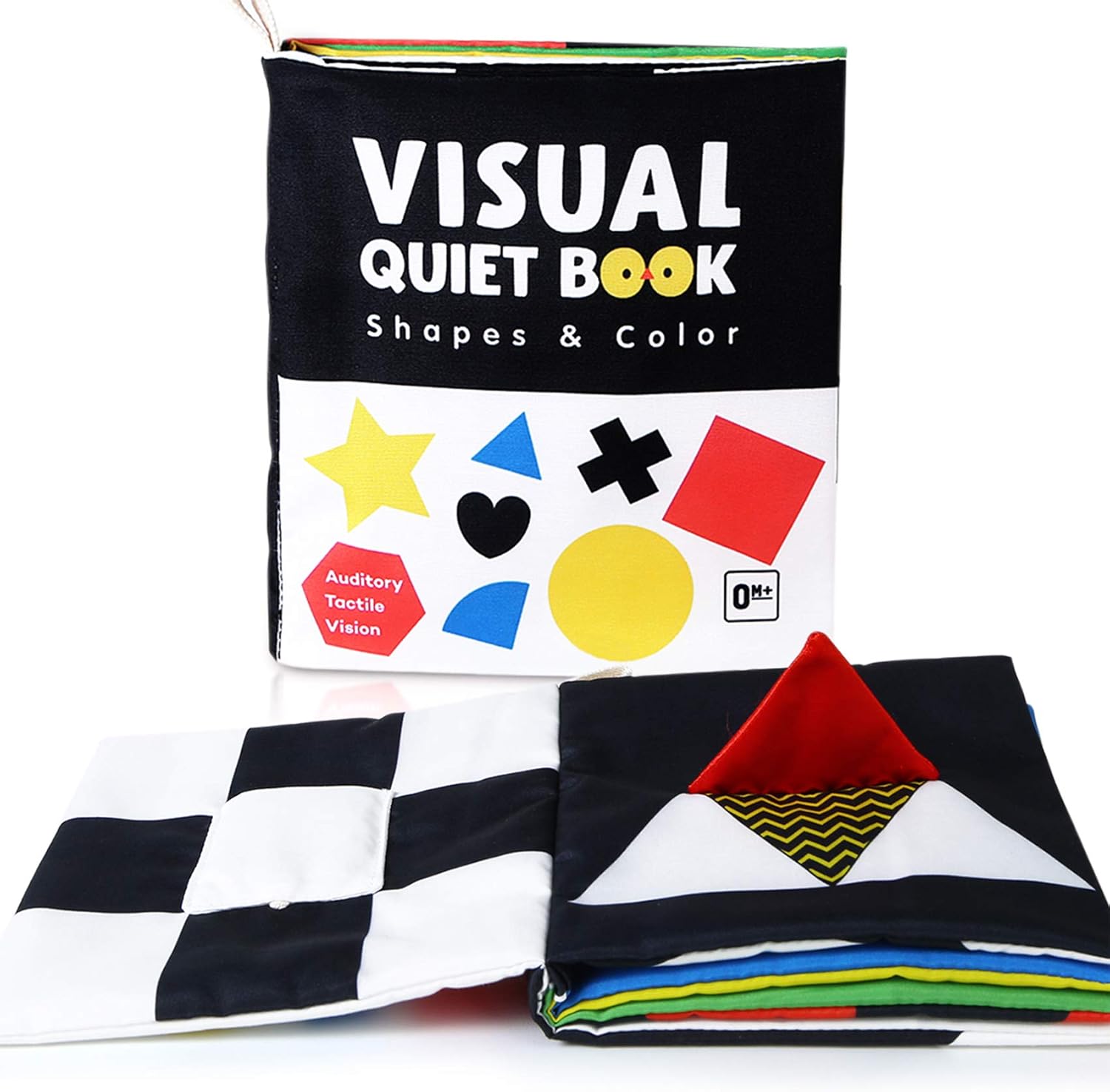 beiens High Contrast Black and White baby book - Touch and Feel Crinkle Sensory...