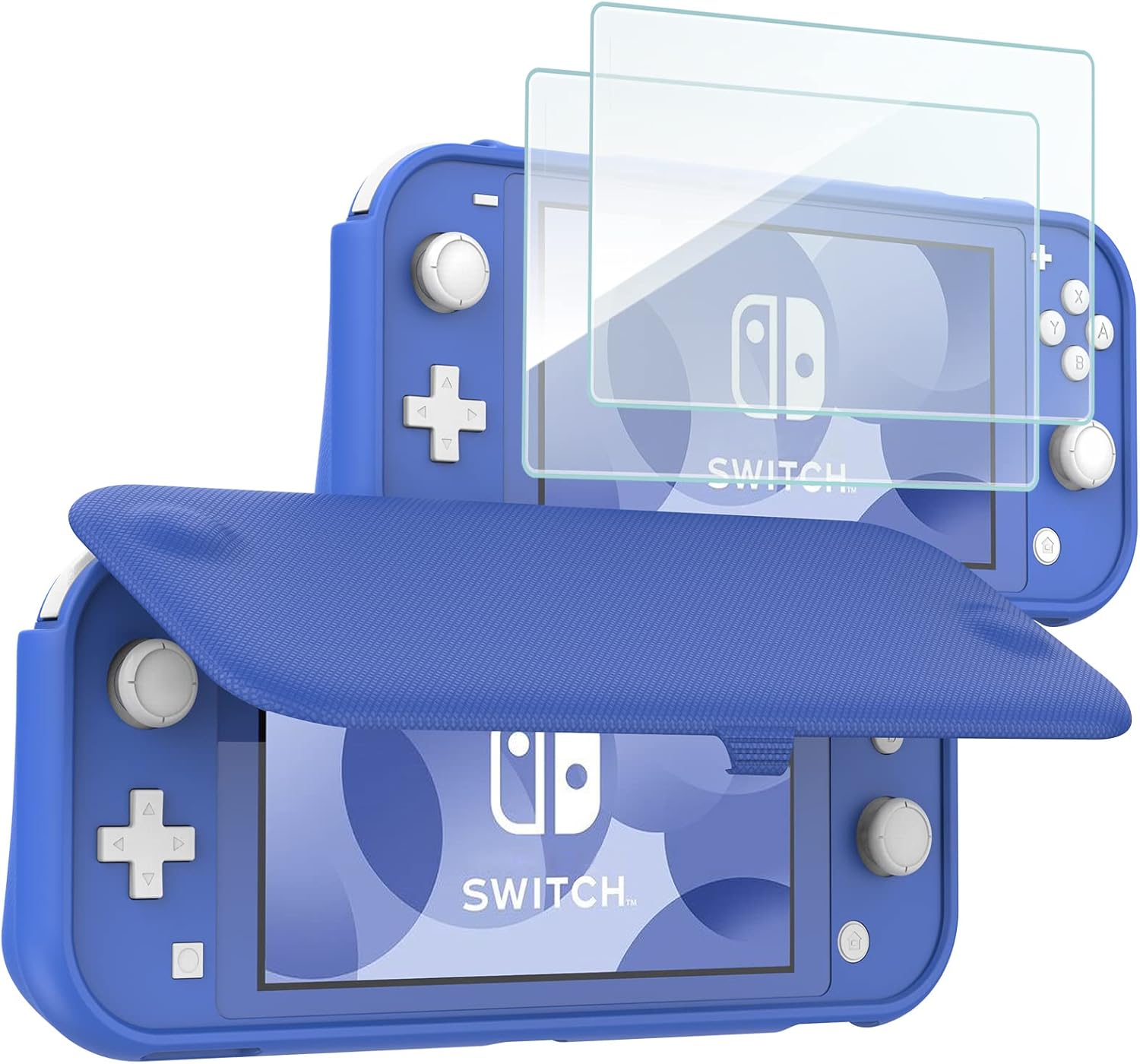ProCase Flip Cover for Nintendo Switch Lite with 2 Pack Tempered Glass Screen Pr...