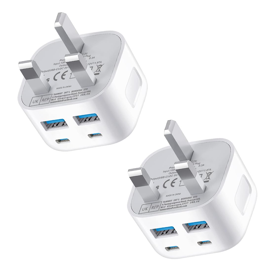 High-Quality USB C Plug, Advanced Fast Charge UK Charging Adapter, Versatile Mul...