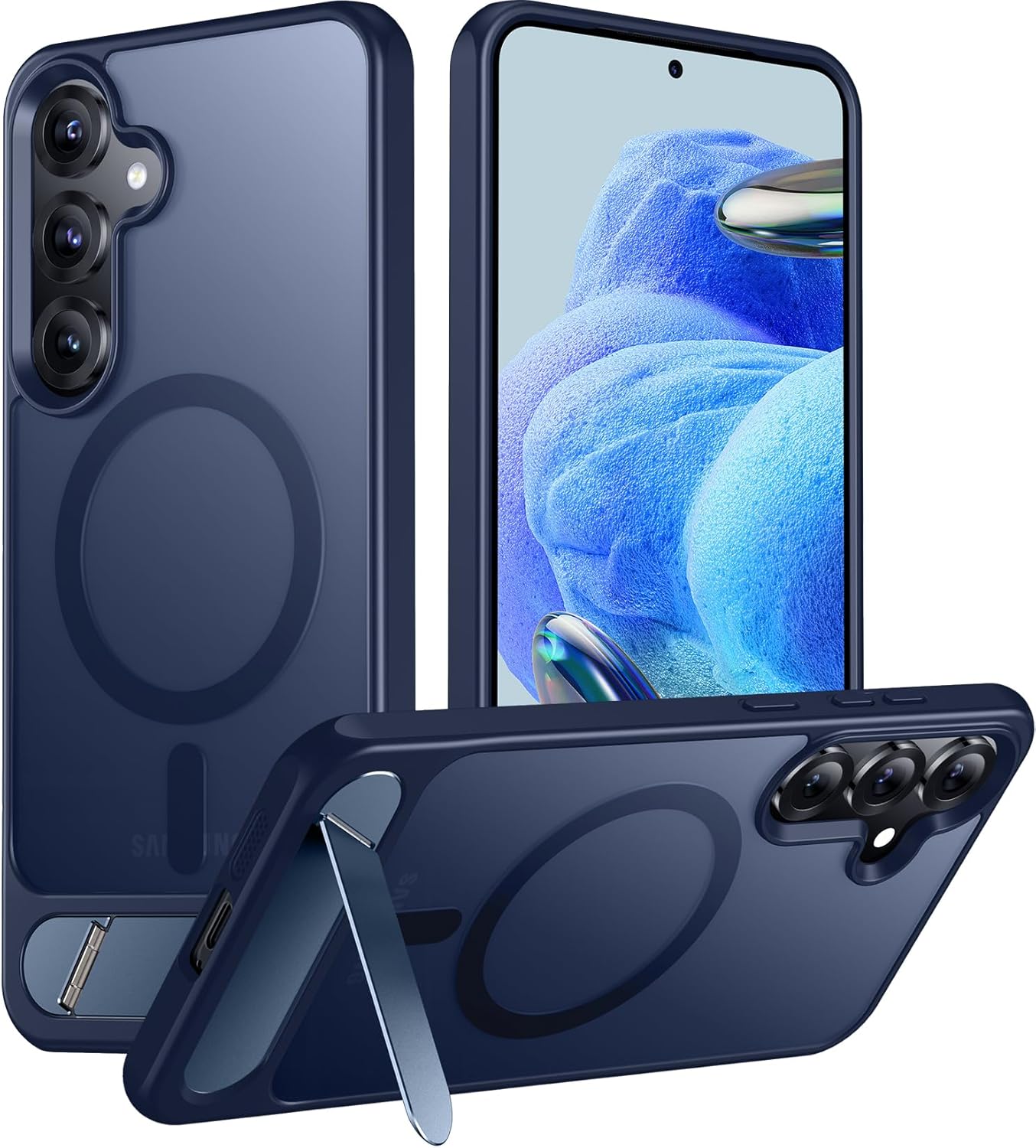 Temdan Magnetic for Samsung Galaxy S25 Plus Case, [Innovate Stand][Military Grad...
