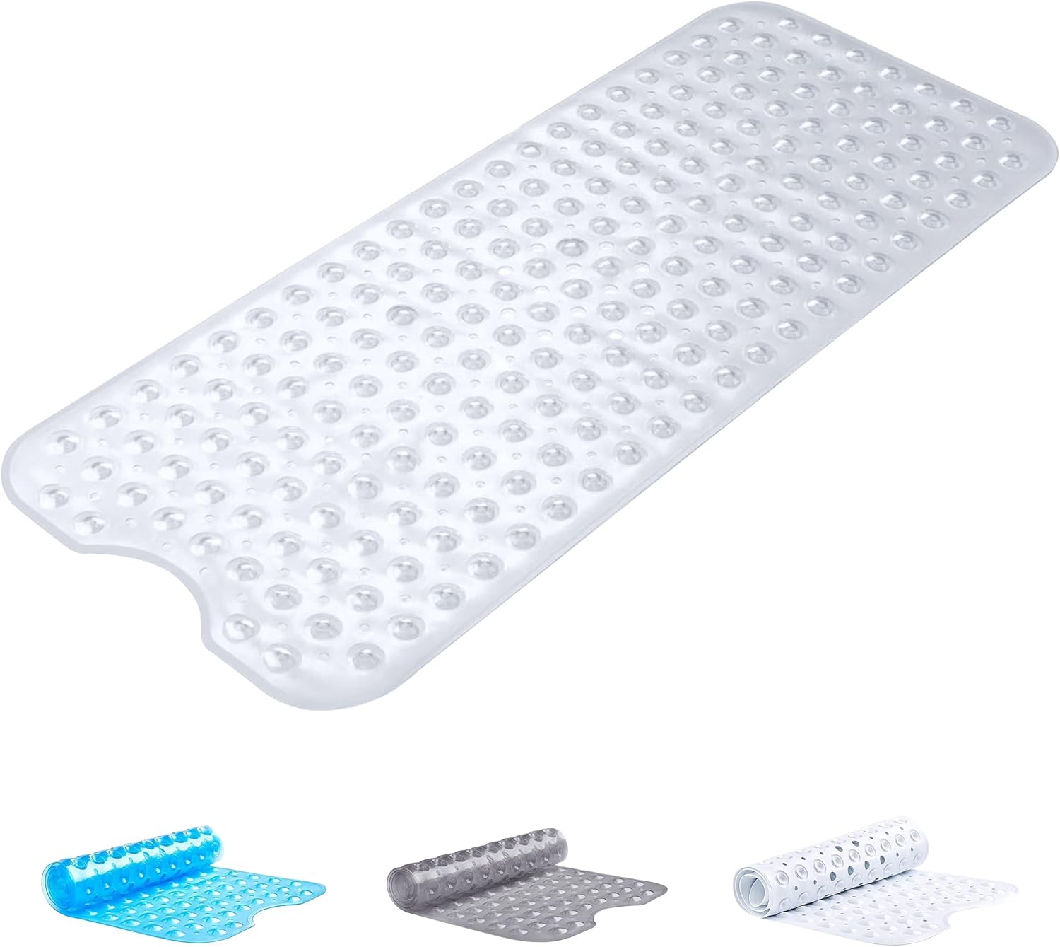 Oxford Homeware Shower Bath Mat Non Slip Anti Mould - Clear 70x38 cm Shower Mat...