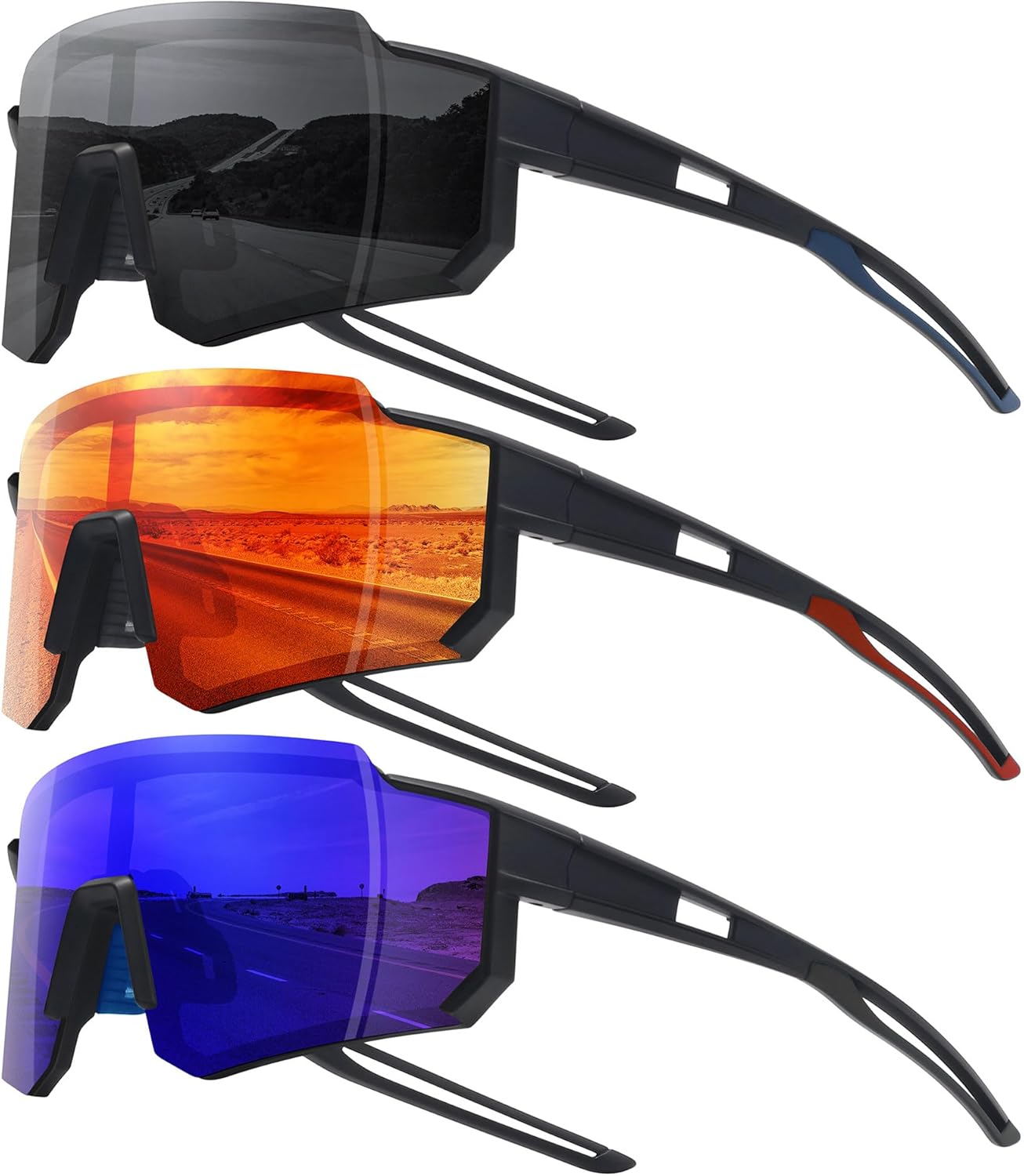 STORYCOAST Sports Running Sunglasses for Men Women Cycling Driving Fishing Bike...