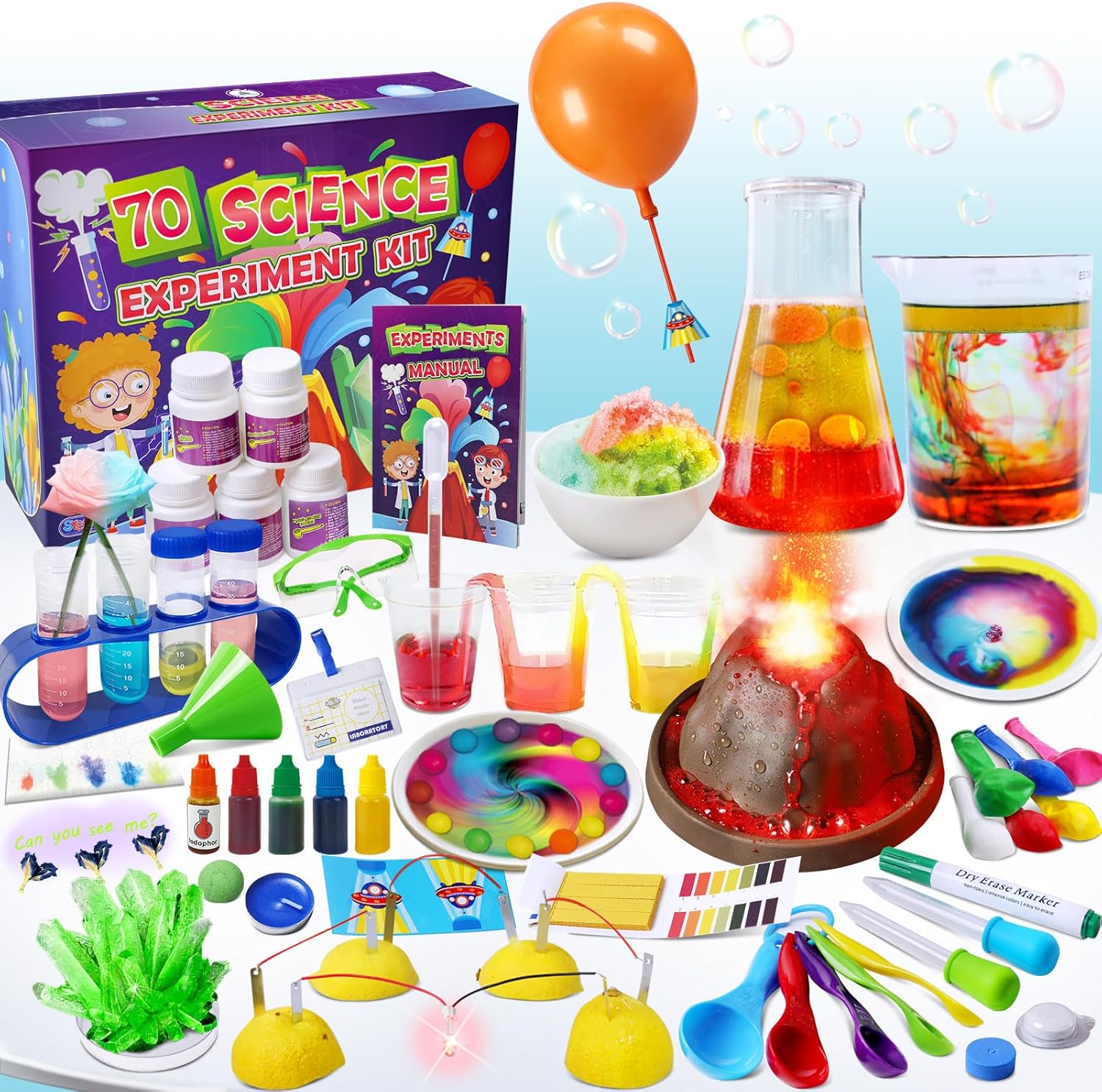 UNGLINGA 70 Lab Experiments Science Kits for Kids Educational Scientist Toys Bir...
